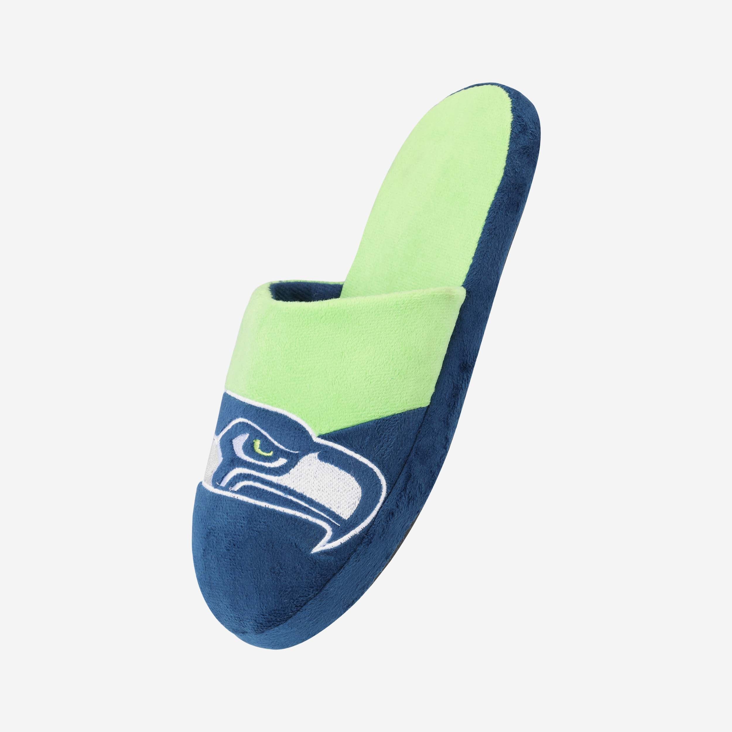 Seattle Seahawks Colorblock Slide Slippers - Show Your Team Pride!