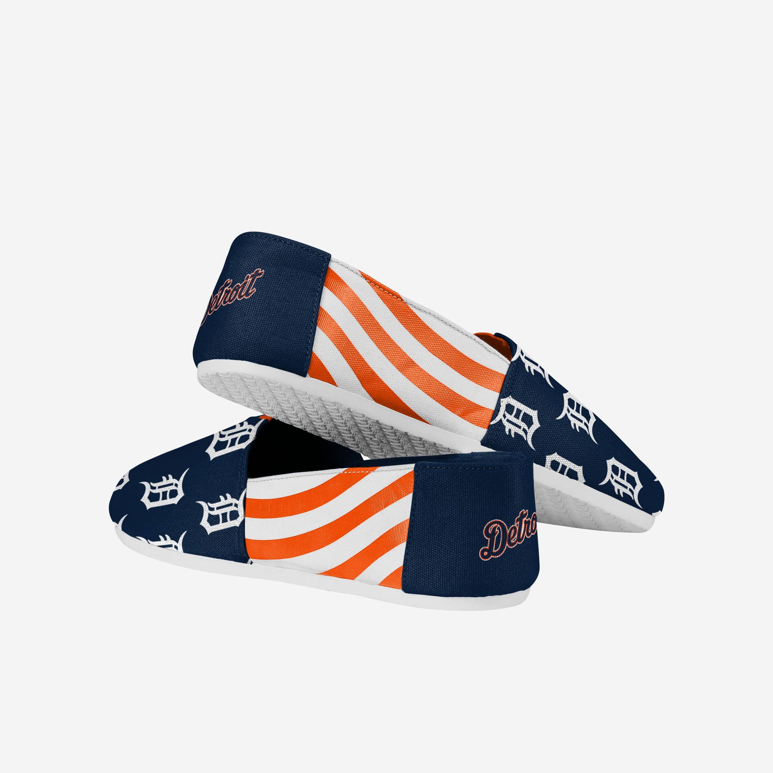 Detroit Tigers Stylish Women's Stripe Canvas Shoes - Rock Your Team Spirit!