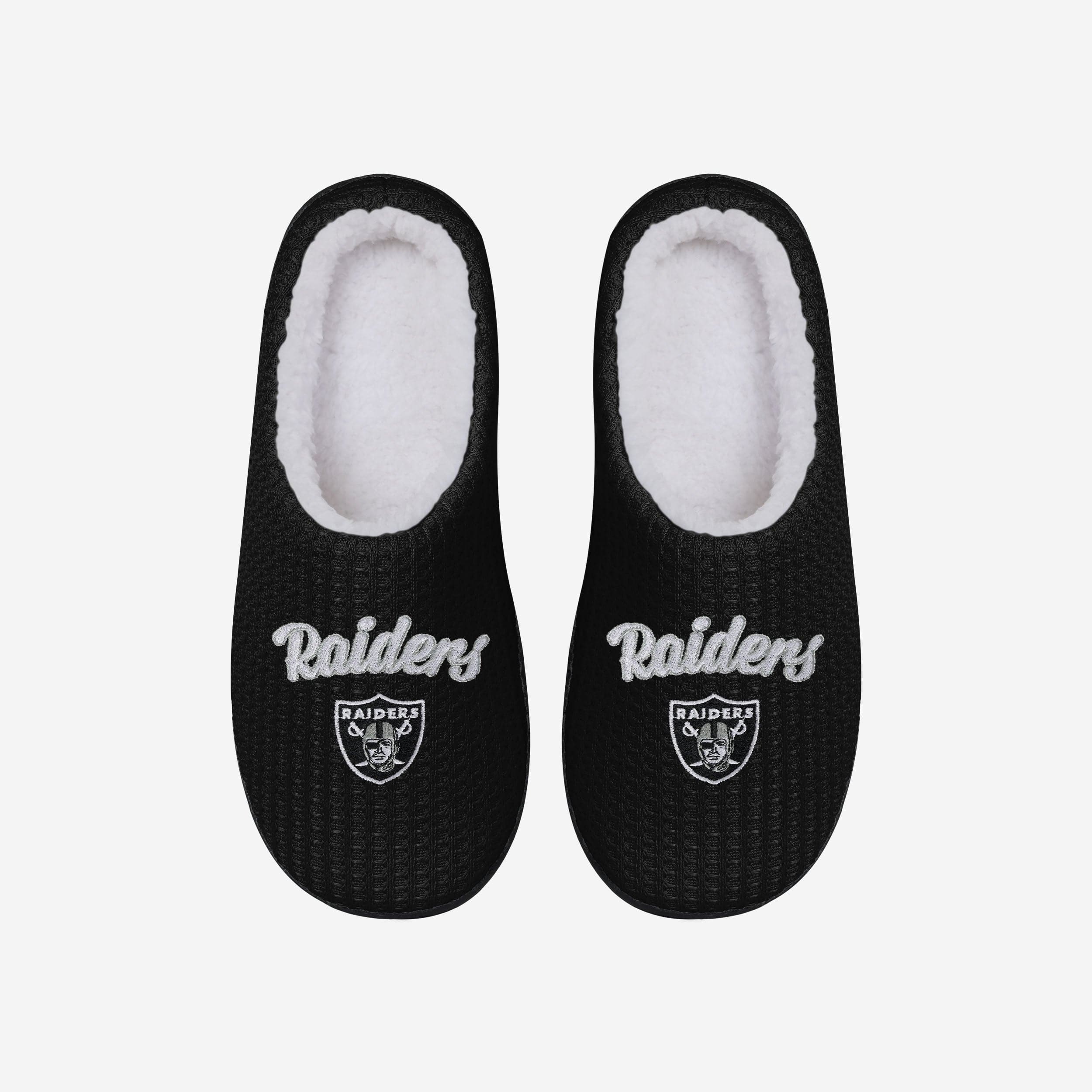 Las Vegas Raiders Women's Cozy Sherpa Lined Memory Foam Slippers