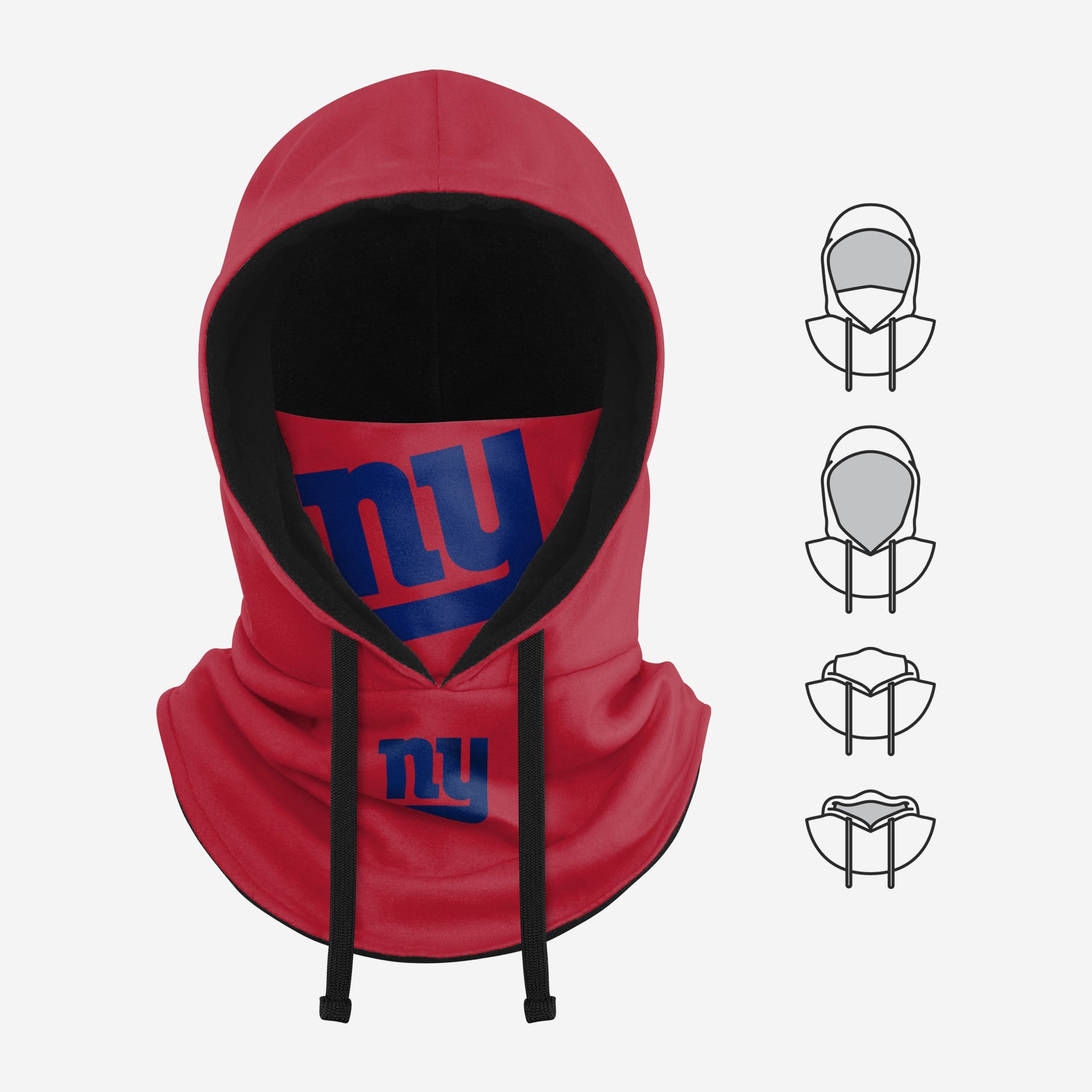 New York Giants Alternate Team Color Drawstring Hooded Gaiter - Show Your Team Spirit!