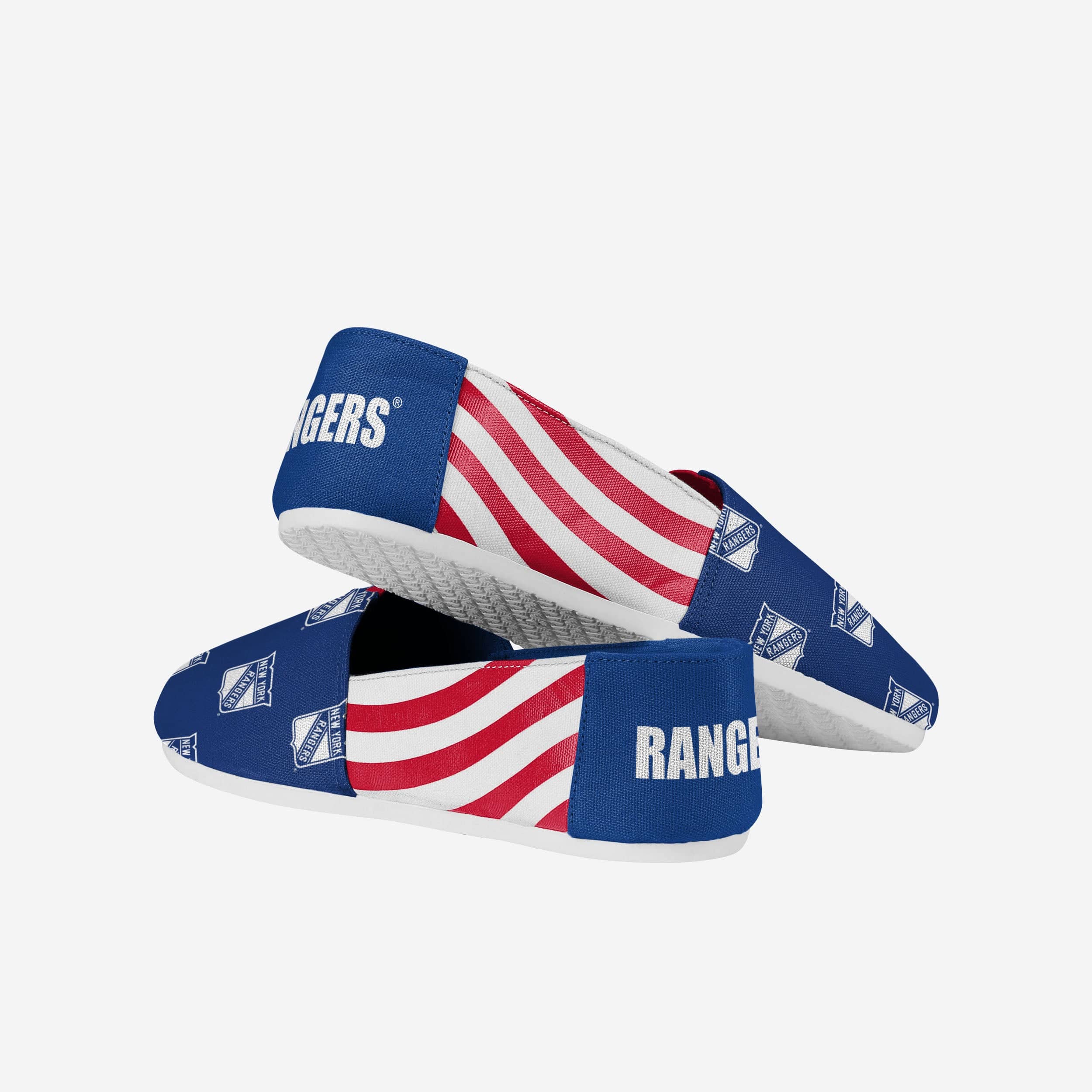 New York Rangers Stylish Women's Stripe Canvas Shoes