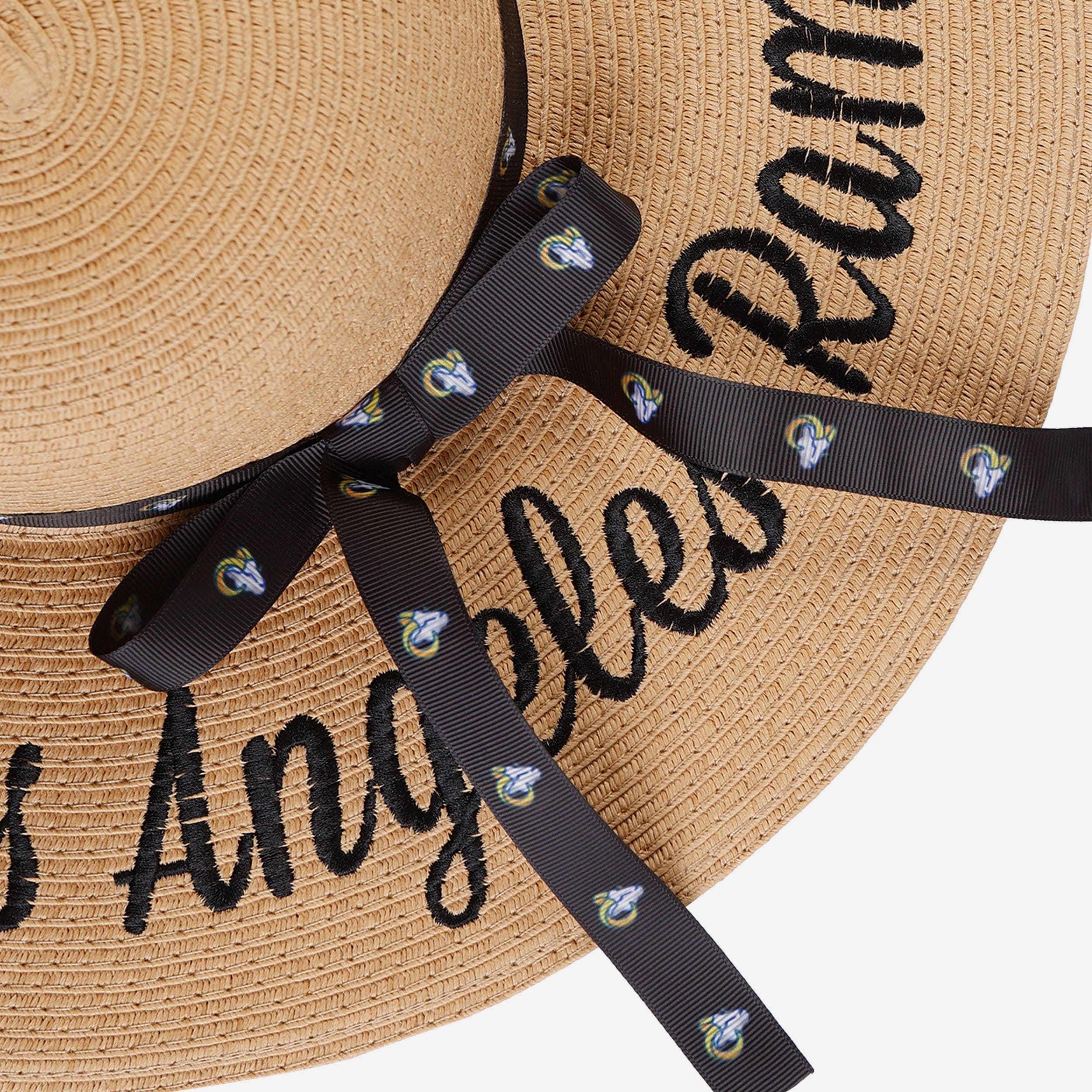 Gorgeous Los Angeles Rams Women's Wordmark Beach Straw Hat