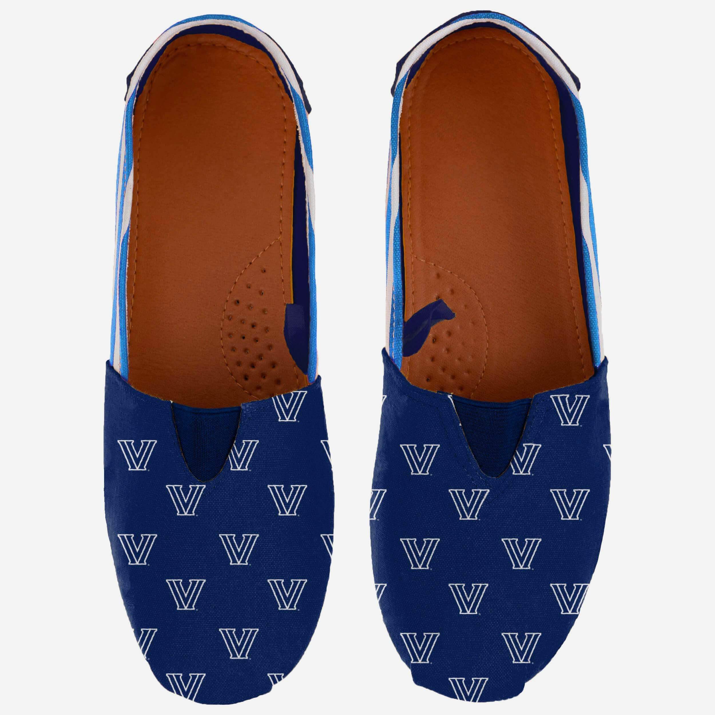 Villanova Wildcats Women's Stylish Stripe Canvas Shoes - Show Your Team Spirit!