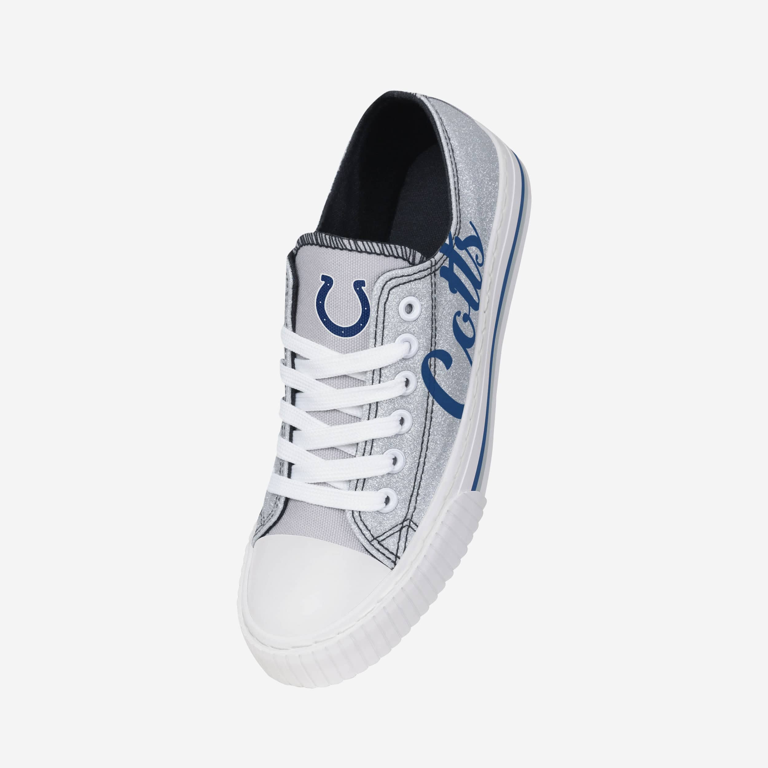 Gorgeous Indianapolis Colts Women's Color Glitter Low-Top Canvas Shoes