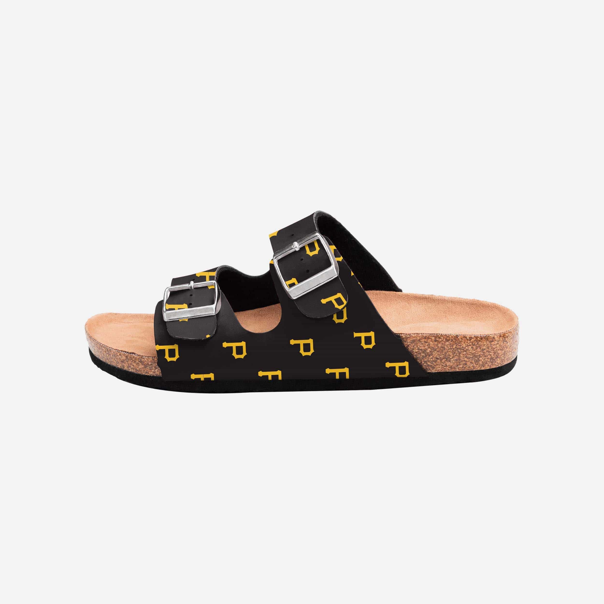 Pittsburgh Pirates Women's Stylish Team Logo Double Buckle Sandals