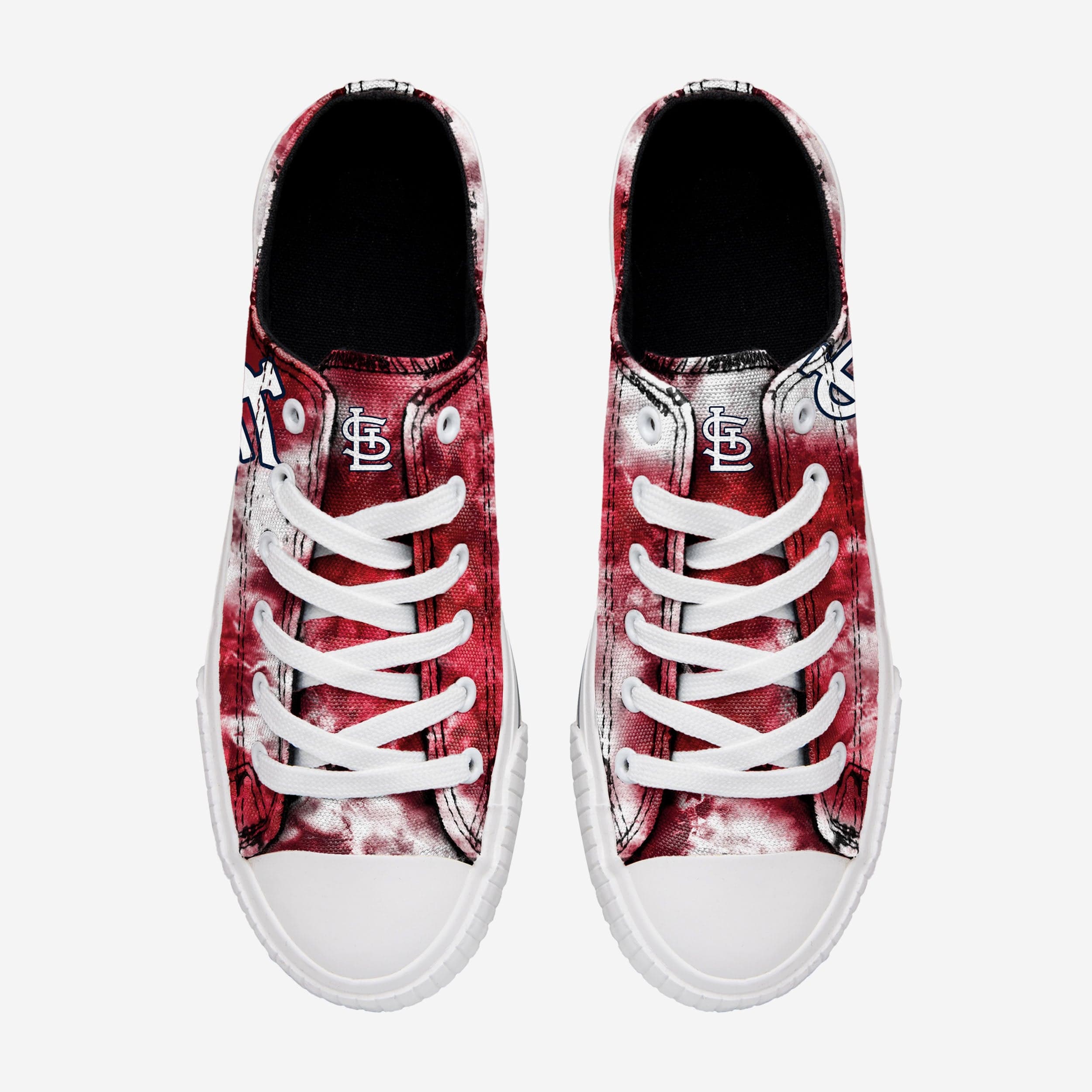 Groovy St Louis Cardinals Women's Low Top Tie-Dye Canvas Shoes
