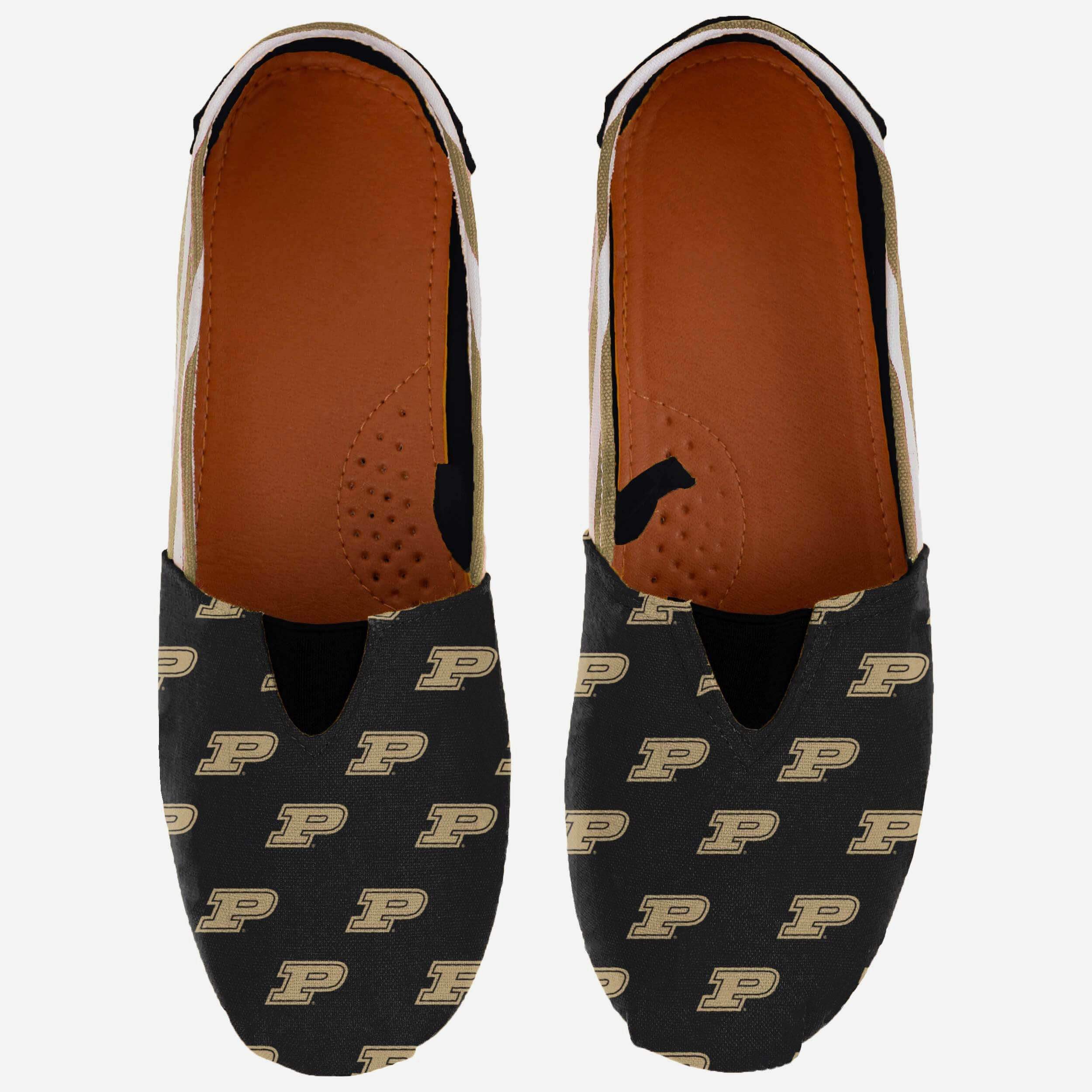 Purdue Boilermakers Women's Stylish Stripe Canvas Shoes