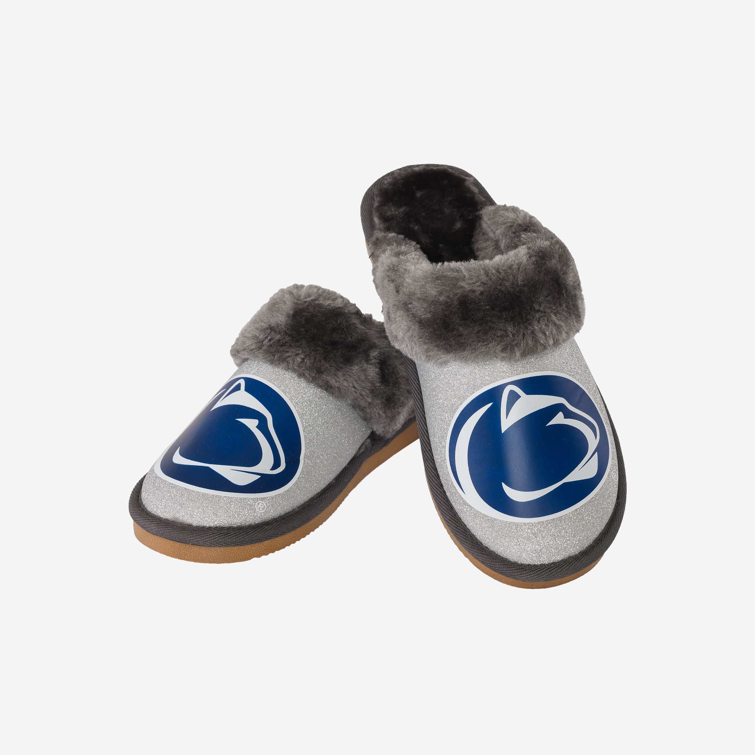Sparkling Penn State Nittany Lions Women's Open - Back Fur Moccasin Slippers