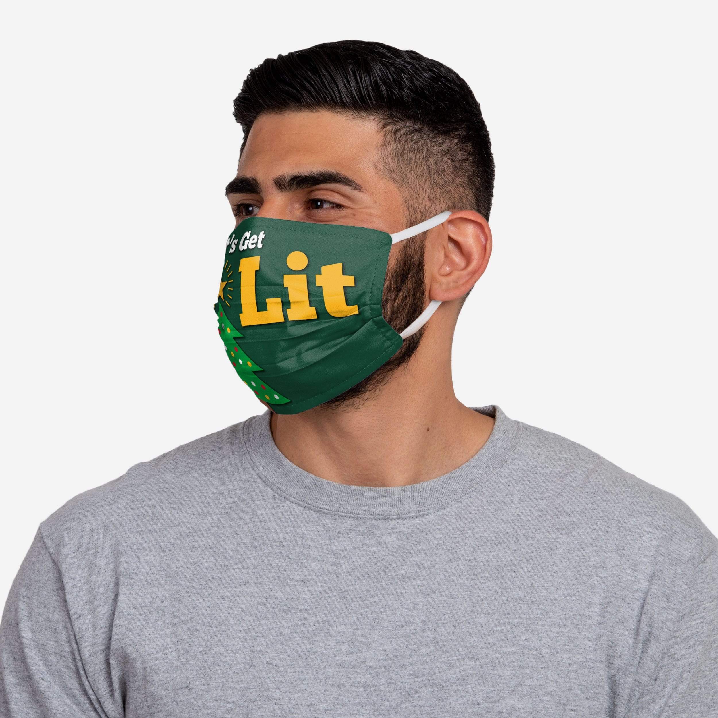 Let's Ignite the Fun! Christmas Tree Pleated Face Cover