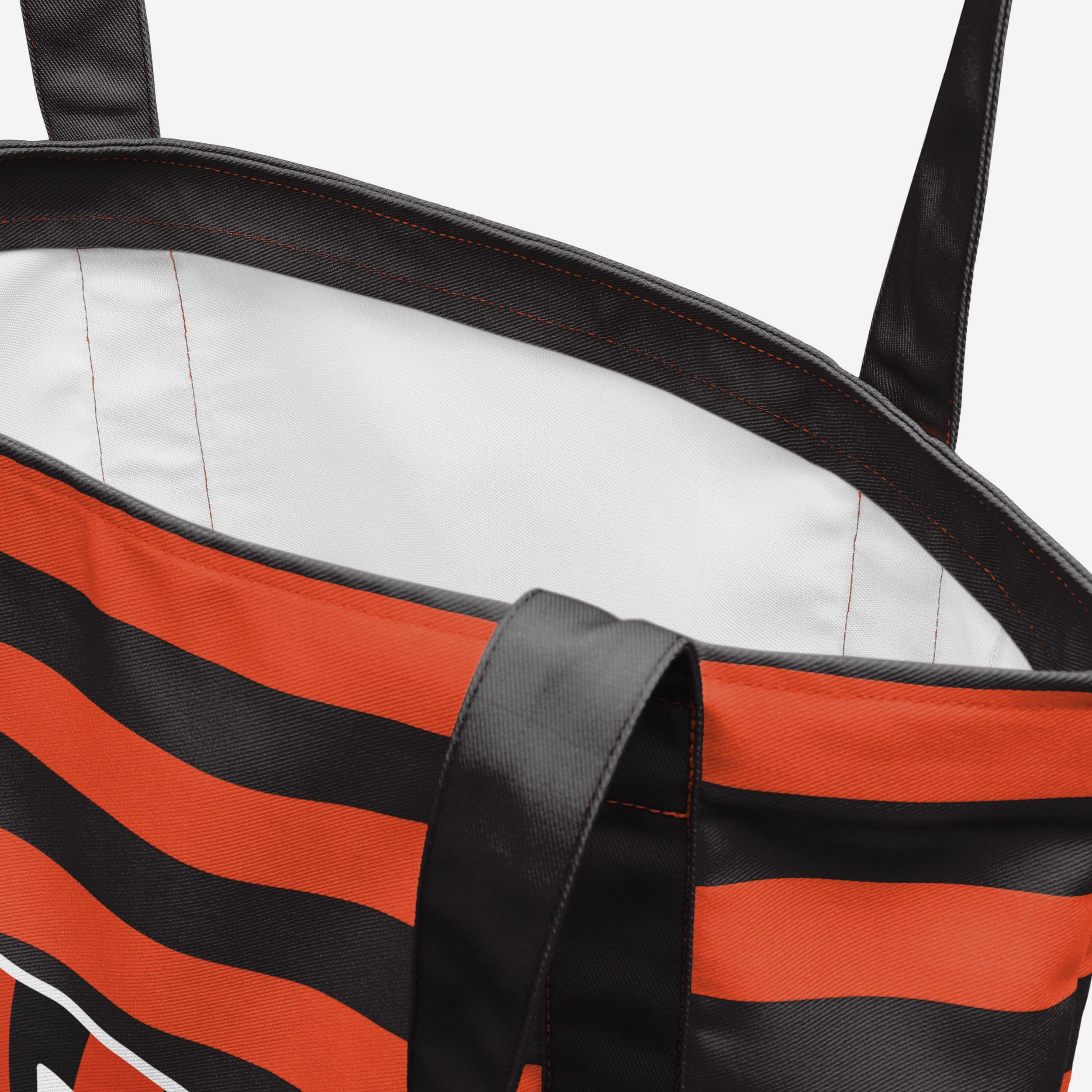 Cincinnati Bengals Team Stripe Canvas Tote Bag - Show Your Fandom!
