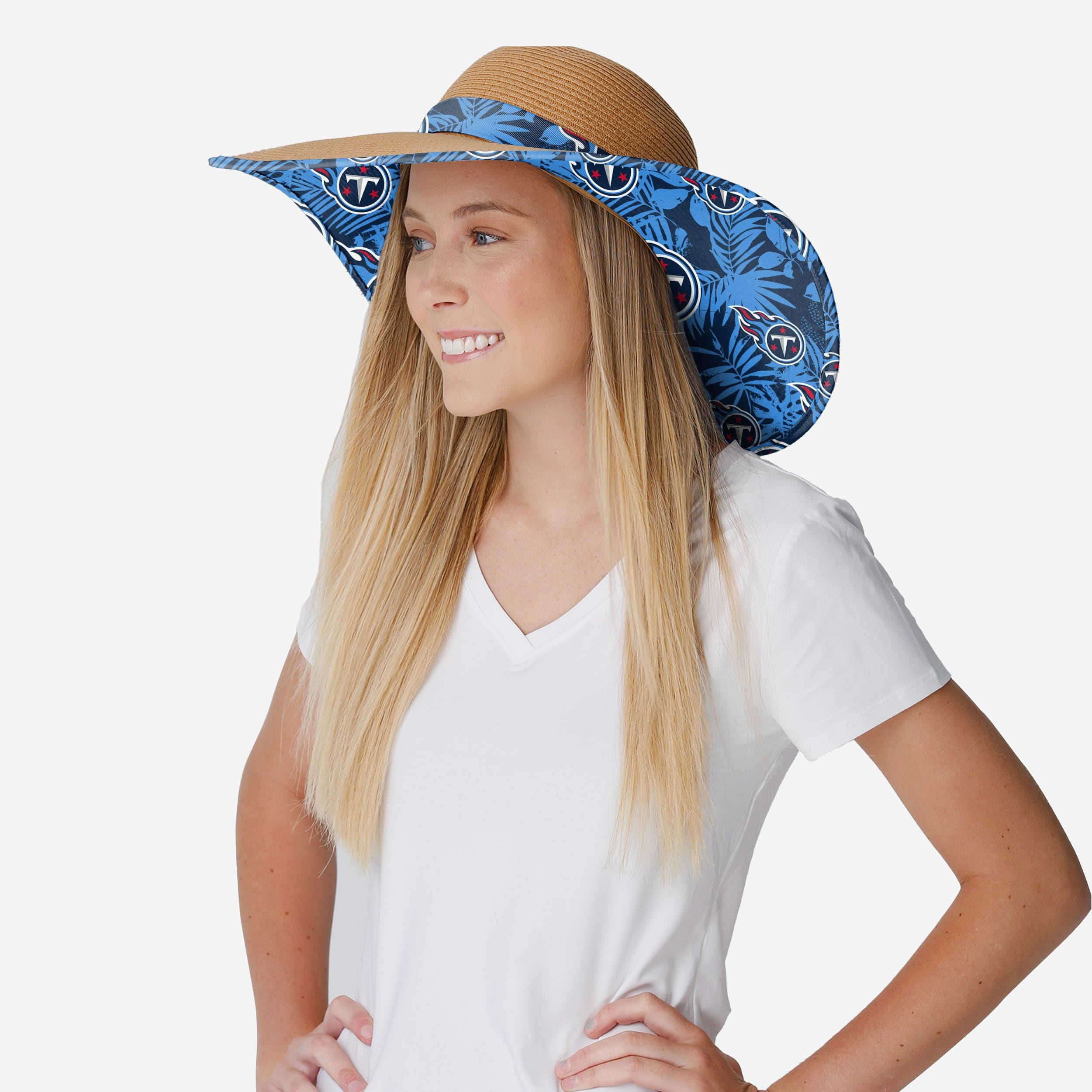 Tennessee Titans Women's Stunning Floral Straw Hat