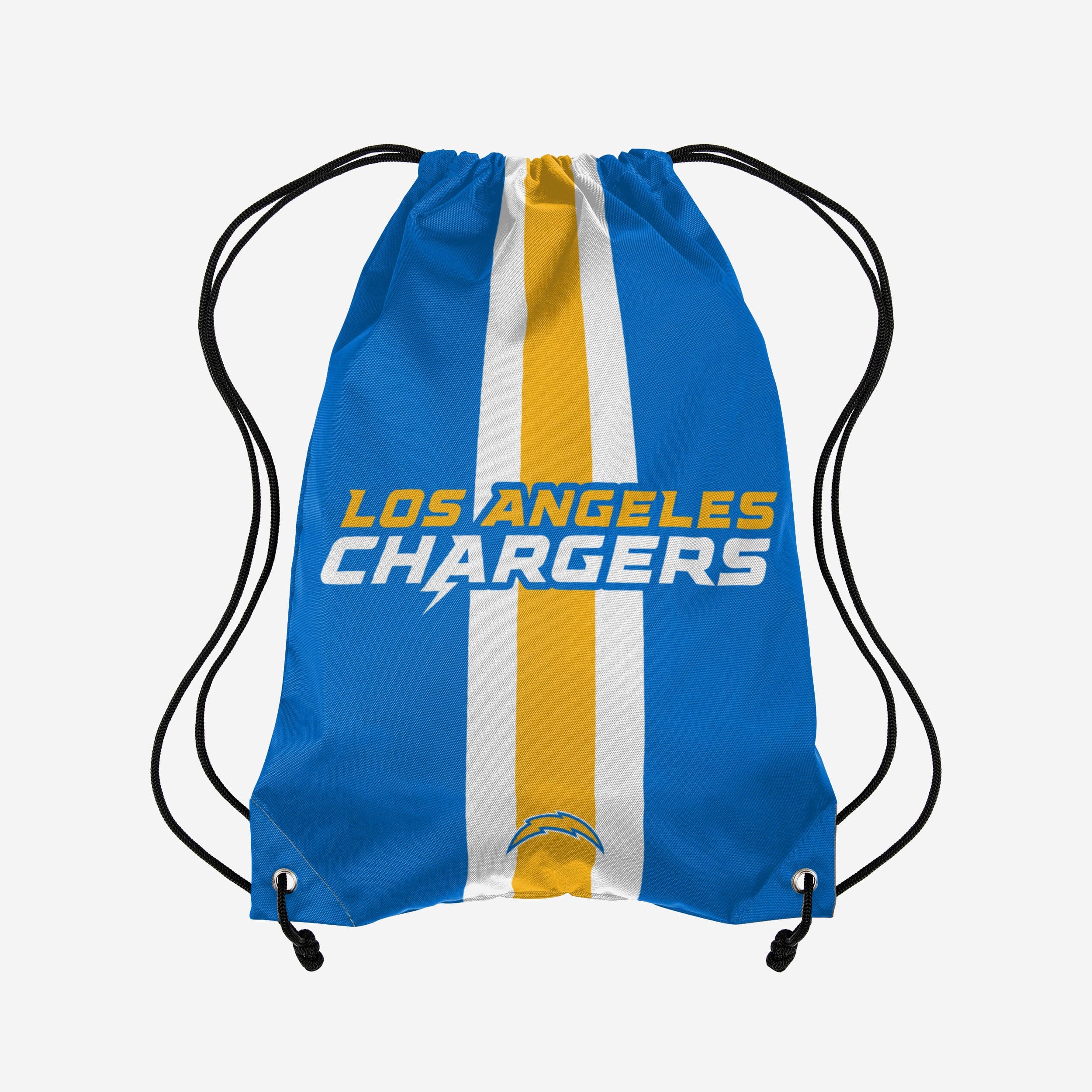 Get Hyped with the Los Angeles Chargers Team Stripe Wordmark Drawstring Backpack!