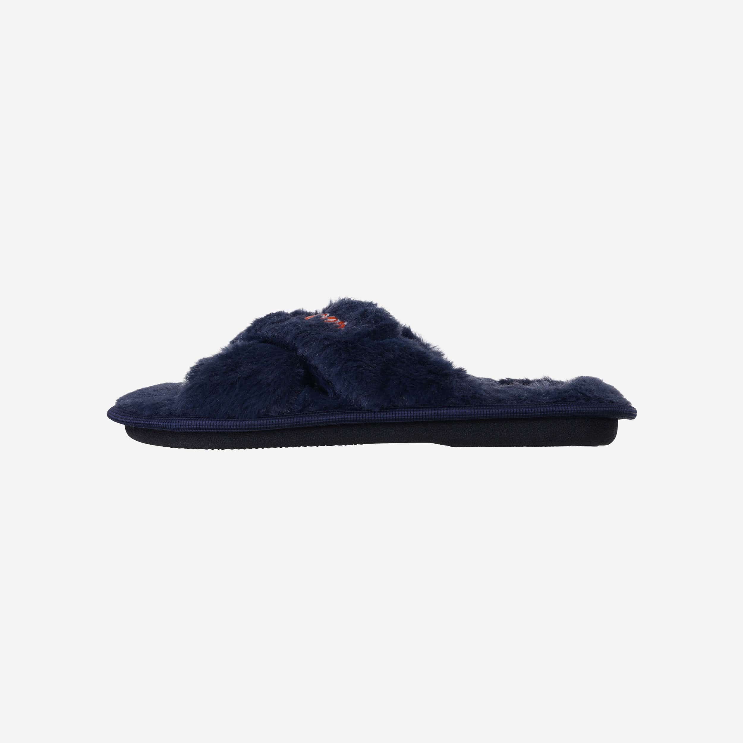 Auburn Tigers Women's Fuzzy Script Wordmark Fur Cross Slides - Show Your Team Spirit!