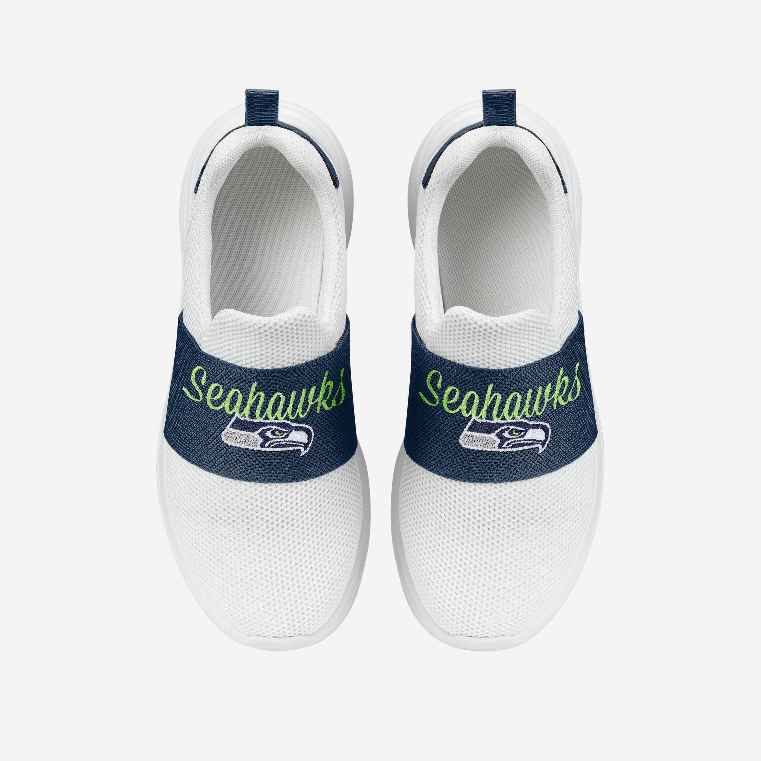 Seattle Seahawks Women's Stylish White Slip-On Sneakers