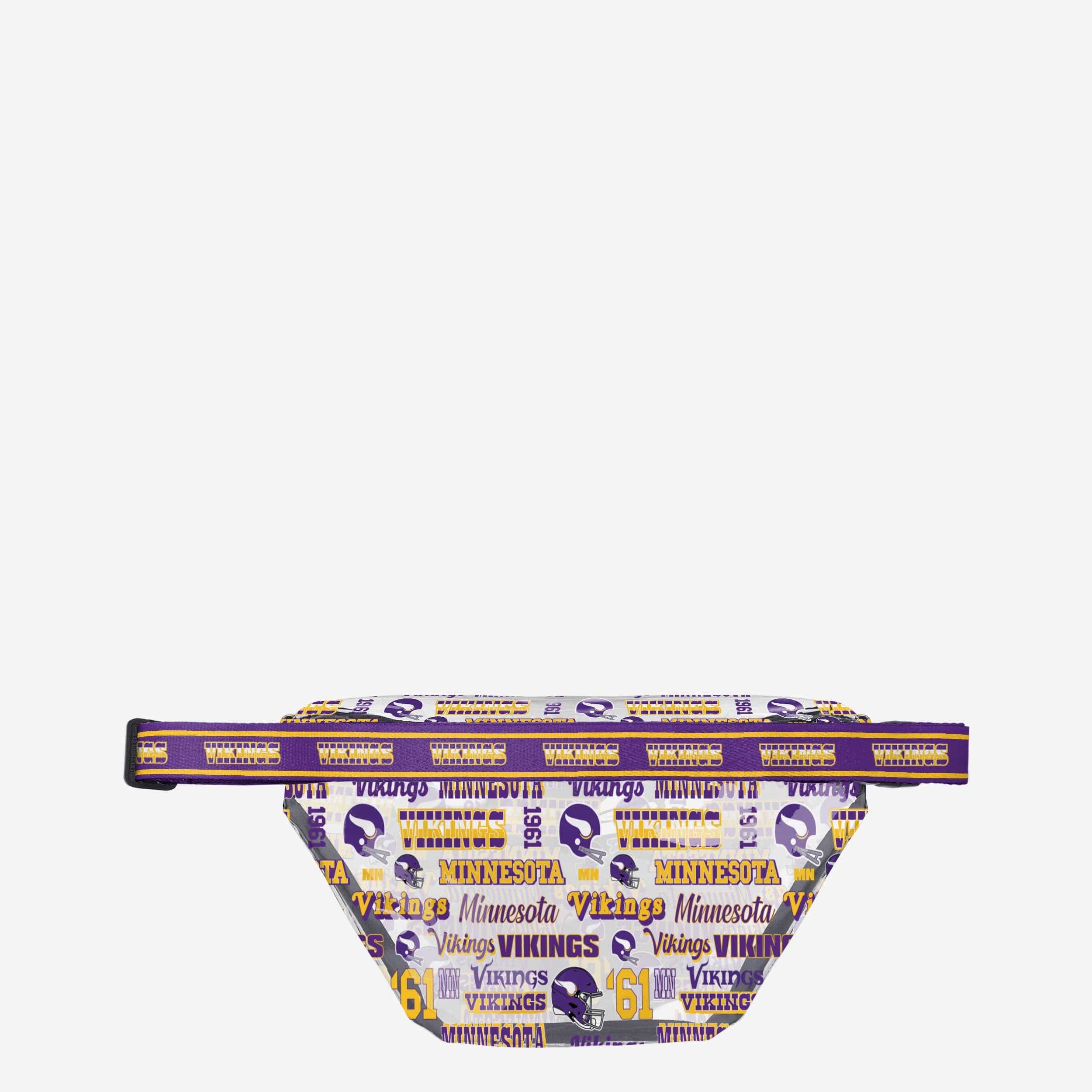 Minnesota Vikings Retro Print Clear Fanny Pack: A Must - Have for Fans!
