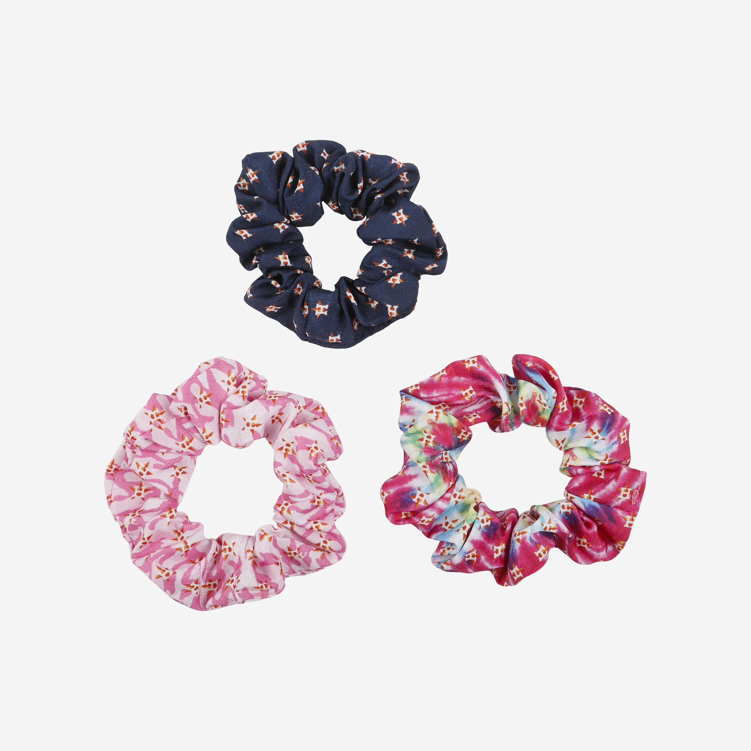 Houston Astros Mini Print 3-Pack Scrunchies - The Ultimate Hair Accessory!