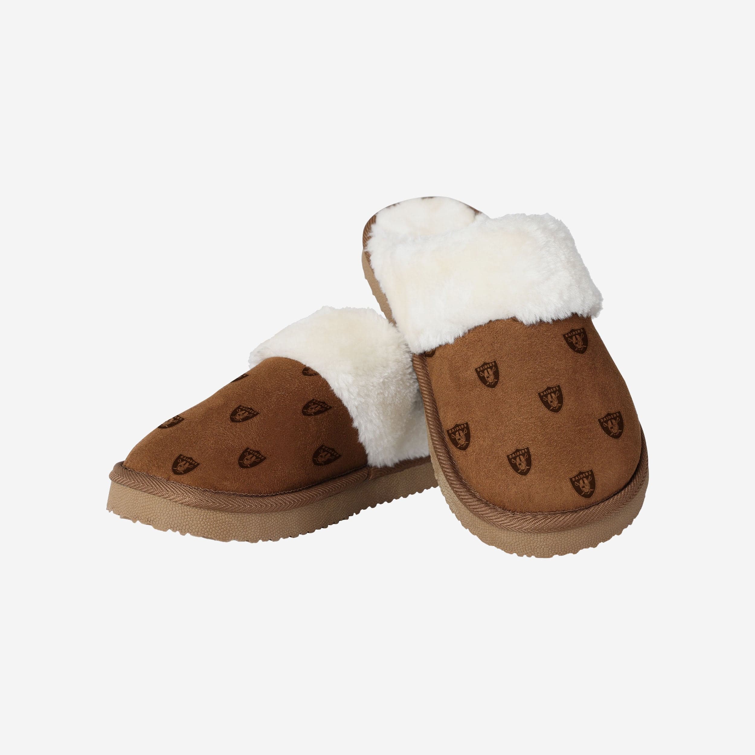 Las Vegas Raiders Women's Stylish Repeat Logo Moccasin Slippers - Show Your Team Spirit!