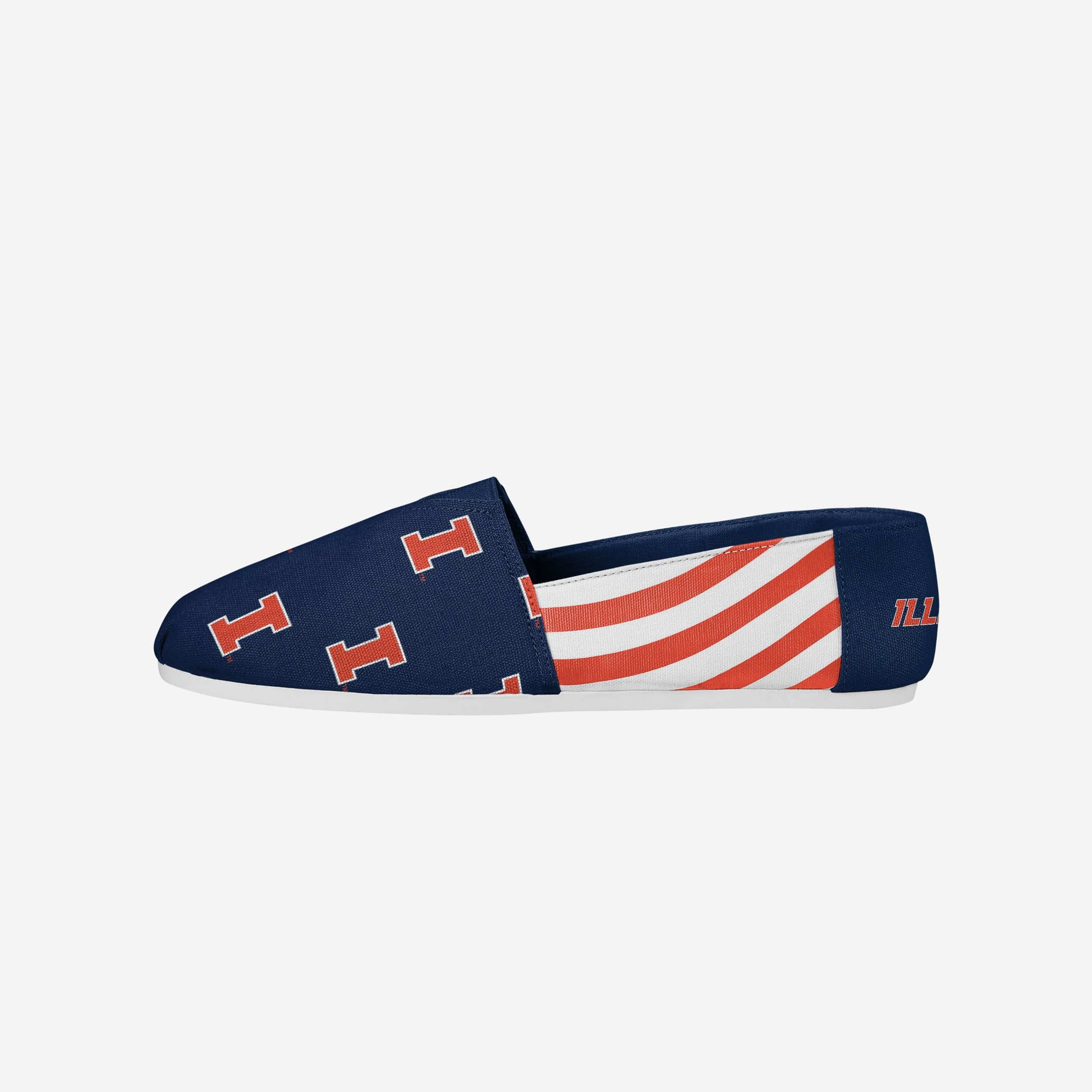 Illinois Fighting Illini Women's Stylish Stripe Canvas Shoes