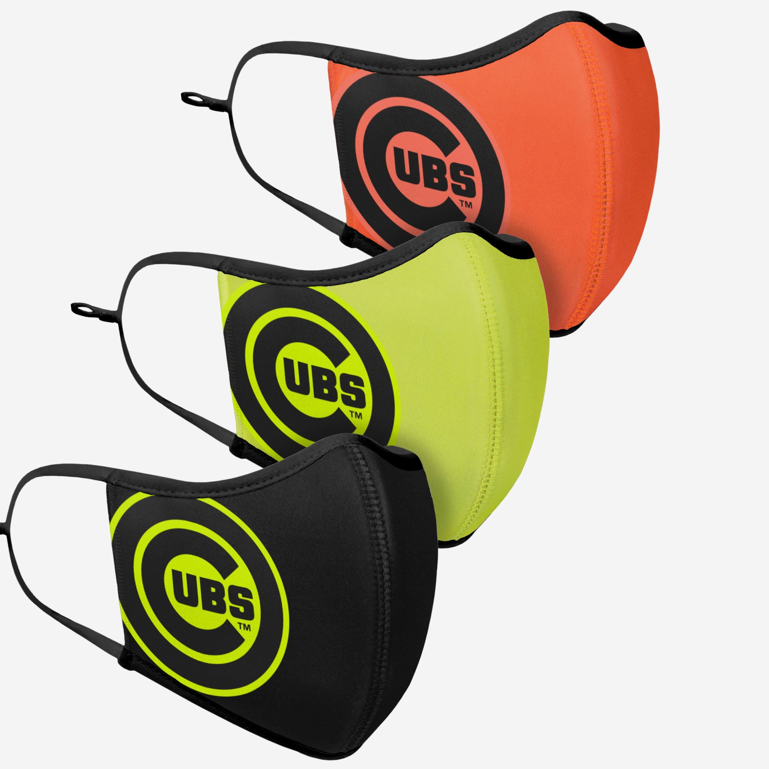 Chicago Cubs High - energy Sport 3 - Pack Face Covers