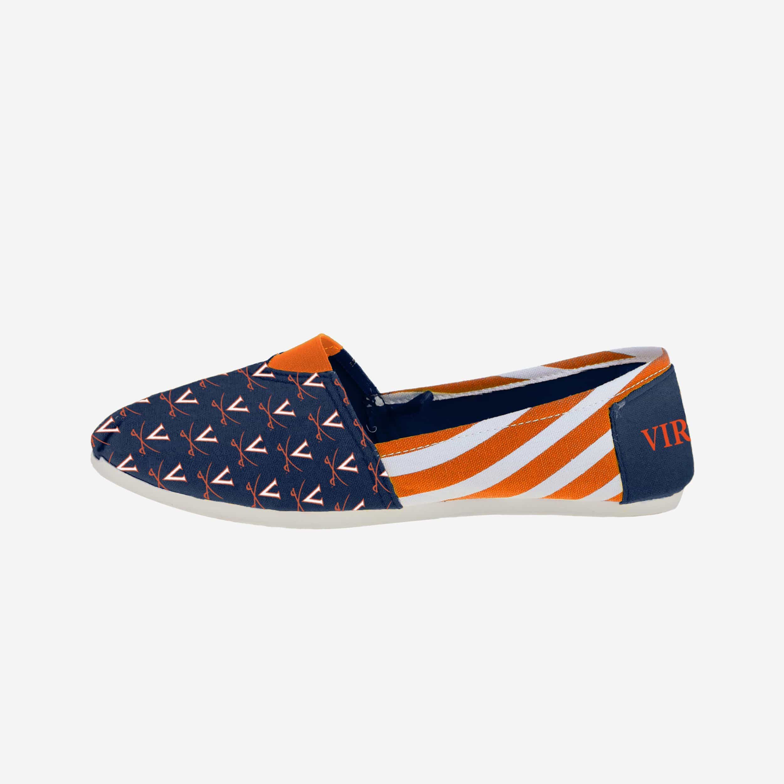 Virginia Cavaliers Stylish Women's Stripe Canvas Shoes - Rock Your Team Spirit!