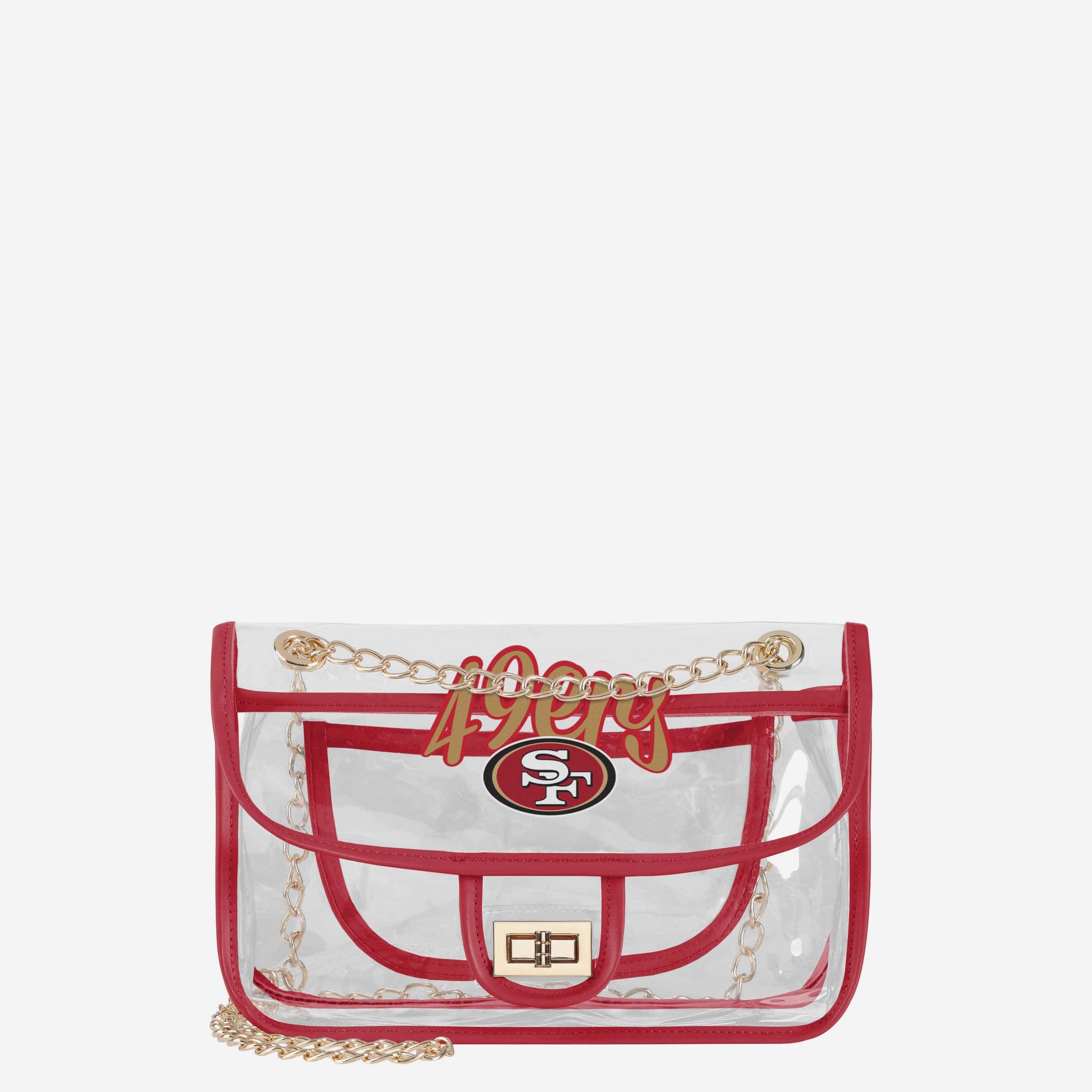 San Francisco 49ers Stunning Clear Crossbody Chain Bag