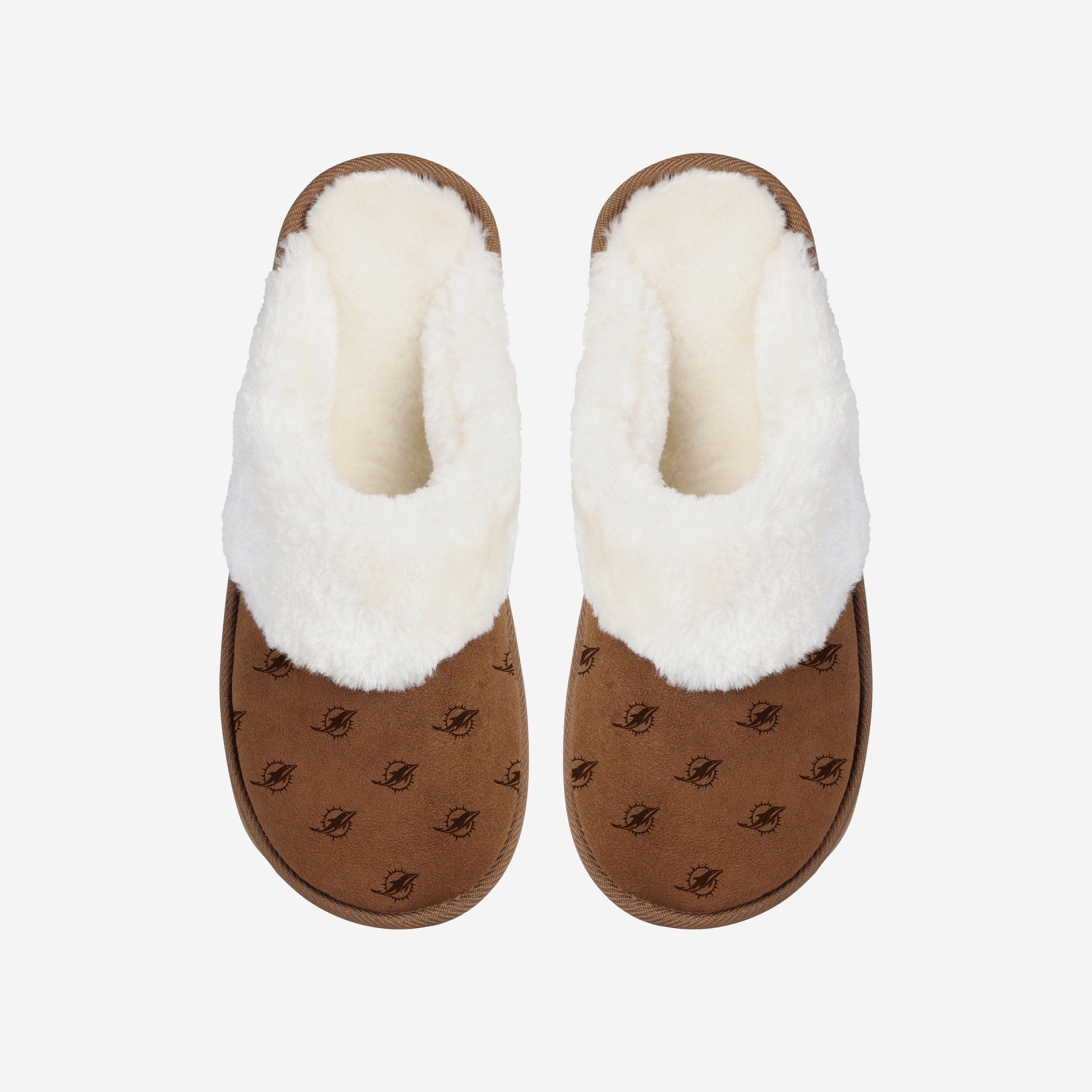 Miami Dolphins Women's Stylish Repeat Logo Moccasin Slippers