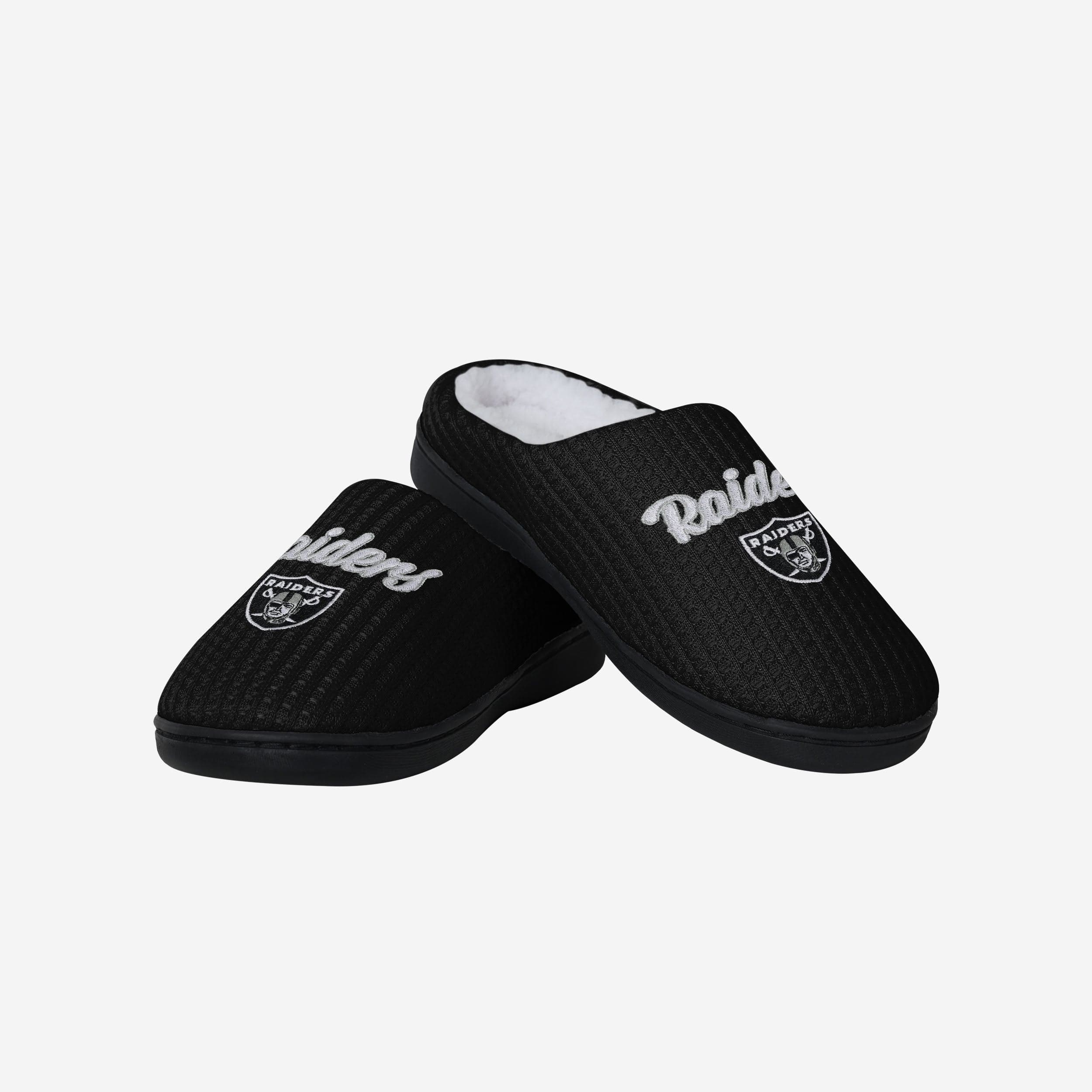 Las Vegas Raiders Women's Cozy Sherpa Lined Memory Foam Slippers