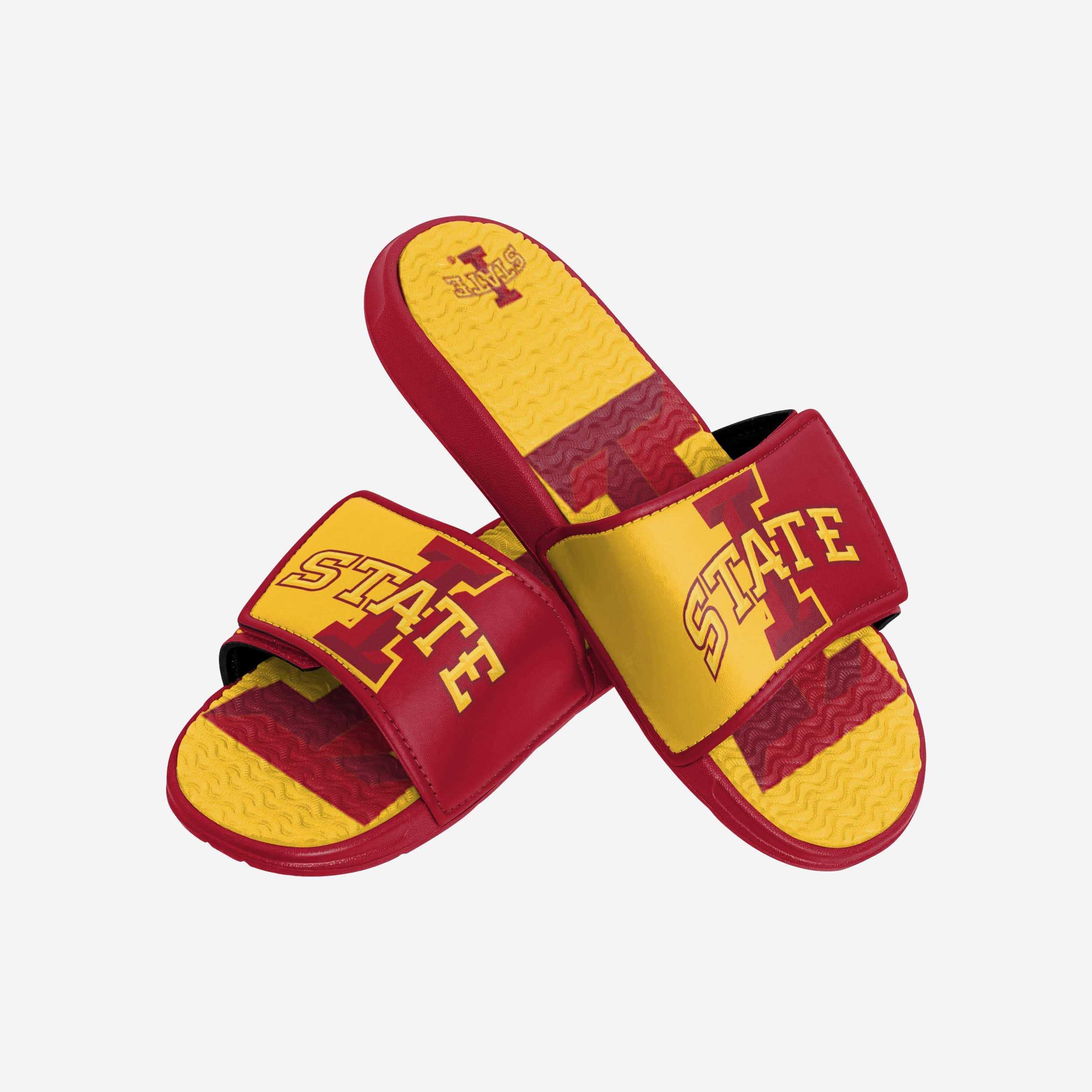 Iowa State Cyclones Colorblock Big Logo Gel Slides - Show Your Team Spirit!