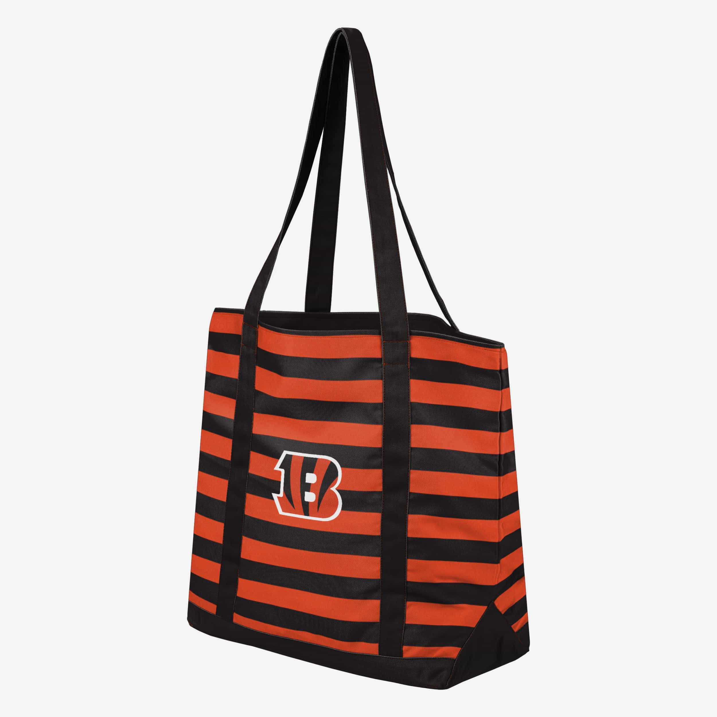 Cincinnati Bengals Team Stripe Canvas Tote Bag - Show Your Fandom!