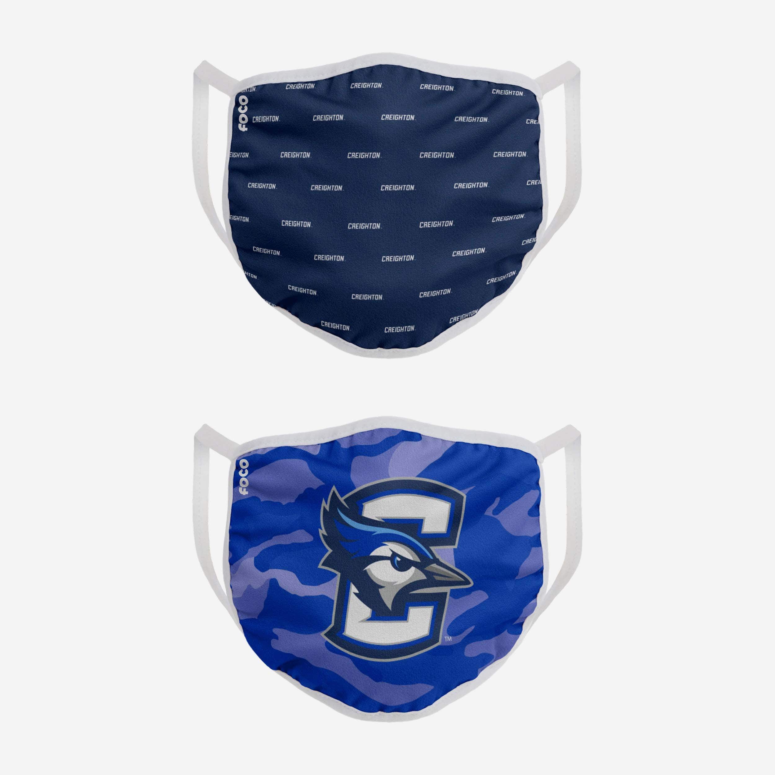 Creighton Bluejays Clutch 2-Pack Face Covers - Show Your Team Spirit!