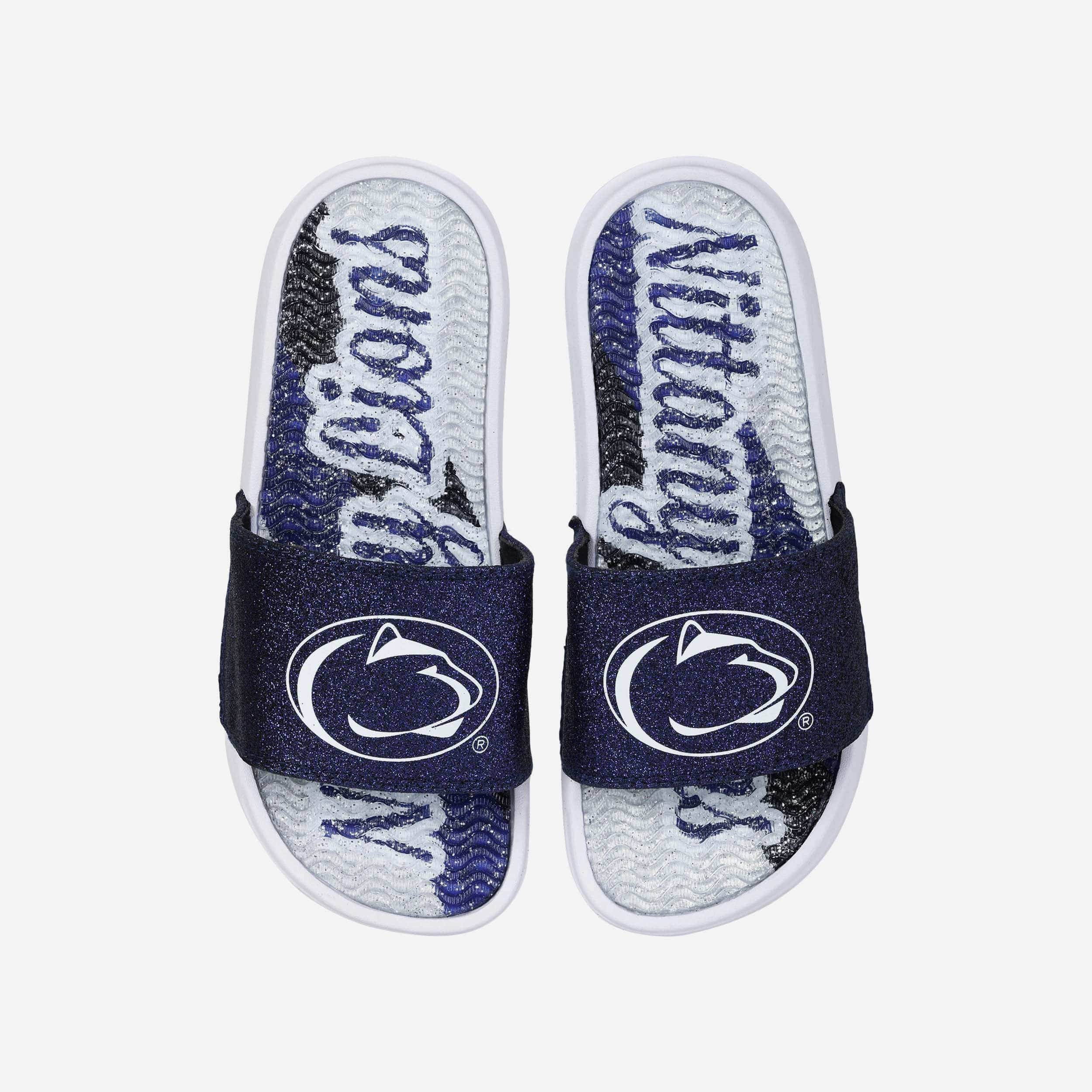 Penn State Nittany Lions Women's Shimmering Gel Slides - Sparkle with Team Spirit!