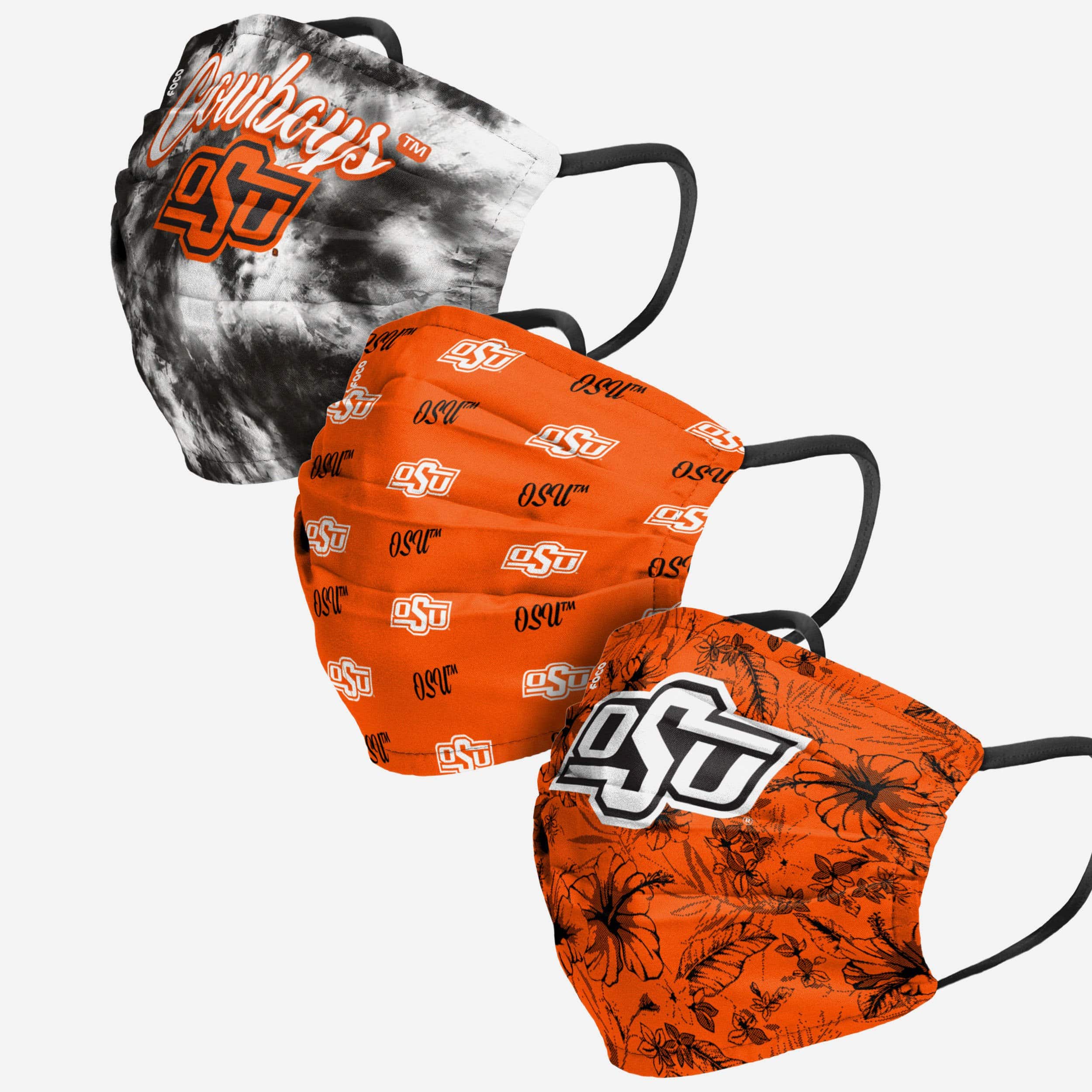 Oklahoma State Cowboys Women's Matchday 3-Pack Face Covers - Show Your Team Spirit!