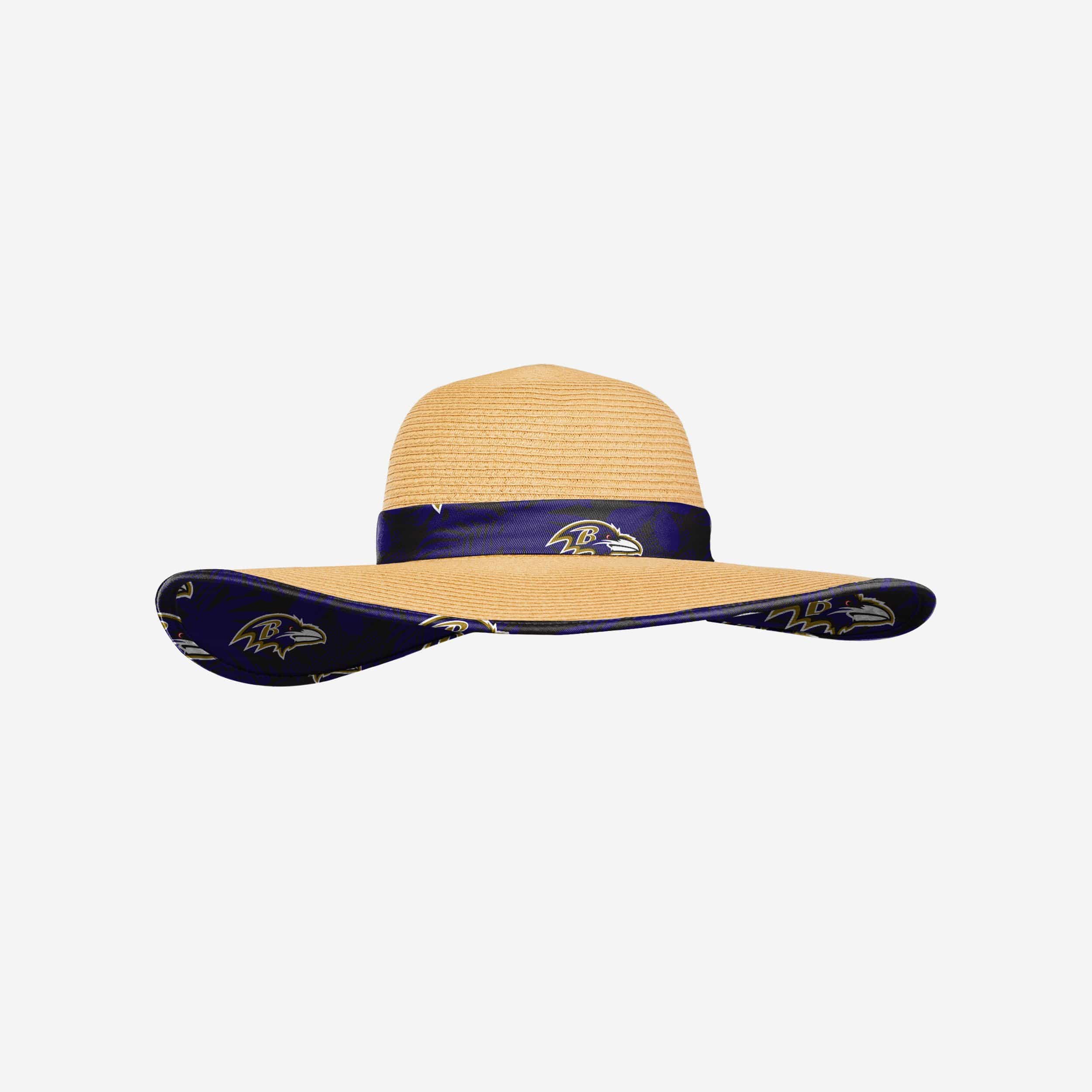 Baltimore Ravens Stylish Women's Floral Straw Hat for Summer