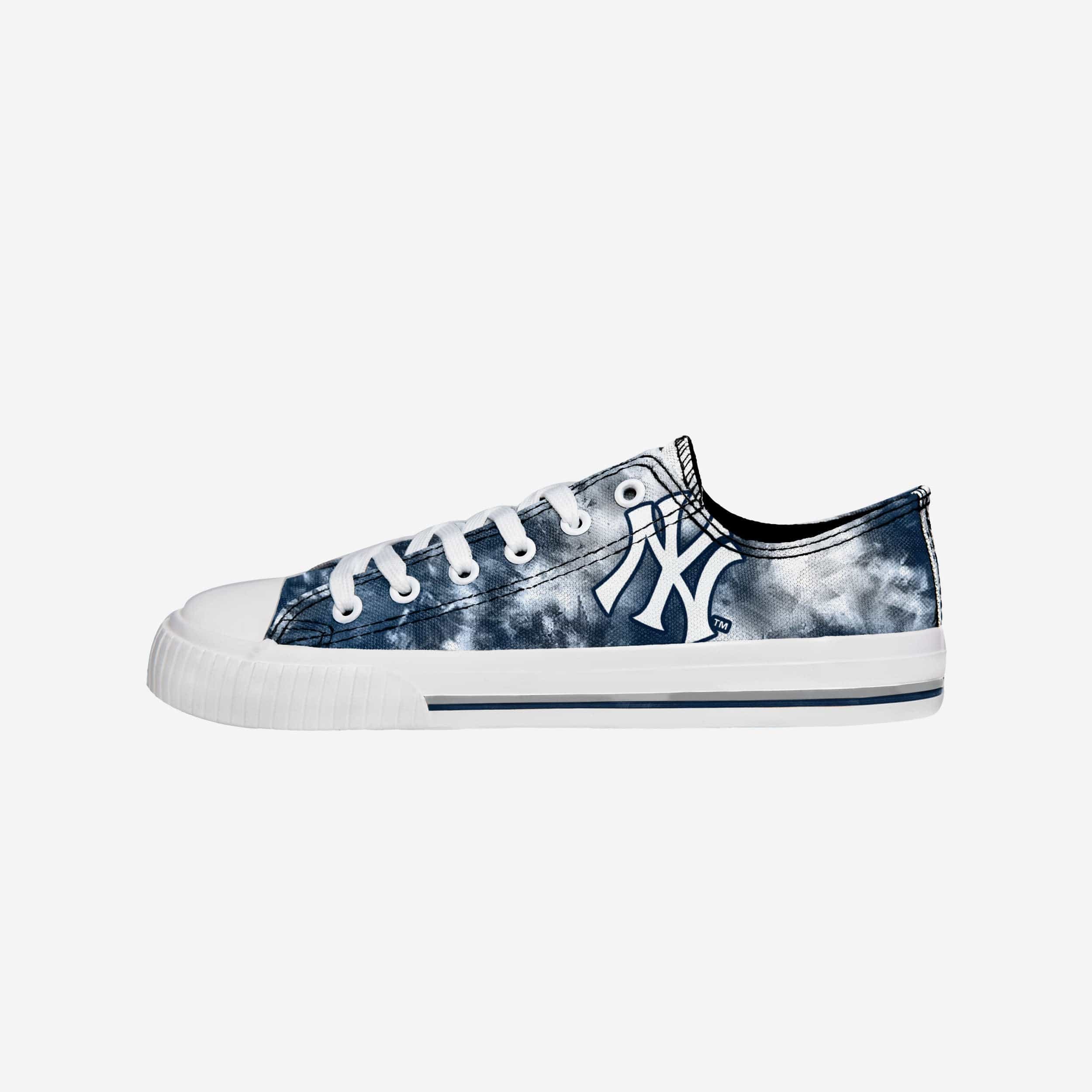 Groovy New York Yankees Women's Low-Top Tie-Dye Canvas Shoes