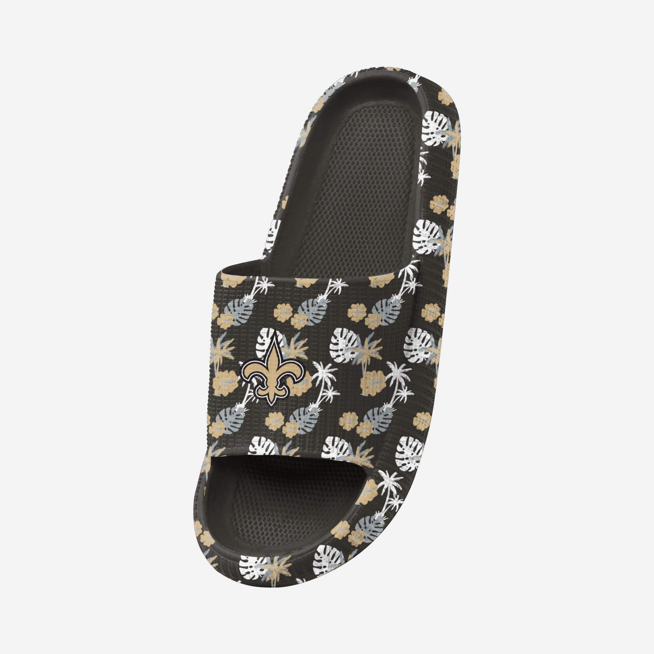New Orleans Saints Women's Stylish Floral Pillow Slides