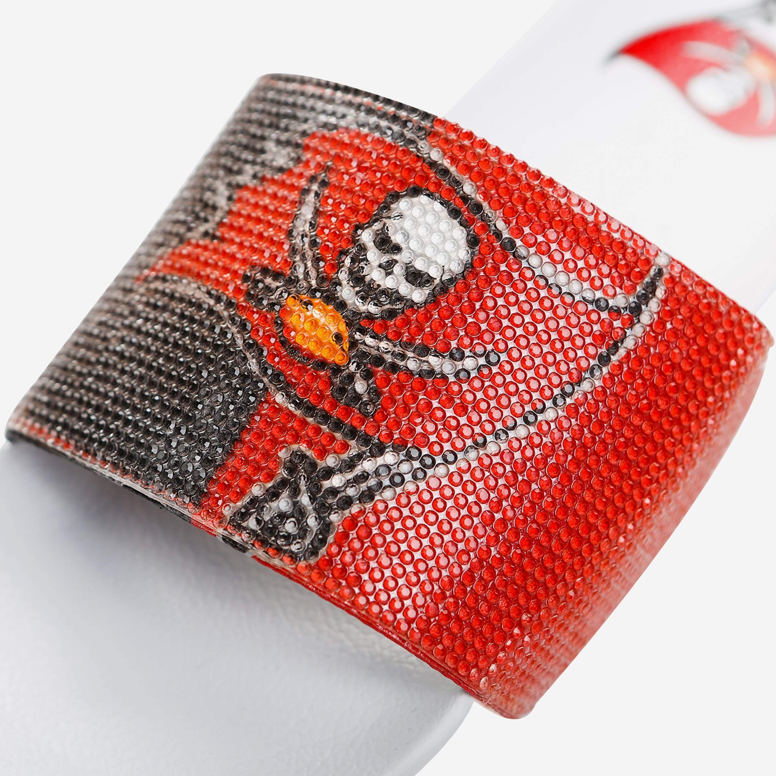 Glamorous Tampa Bay Buccaneers Women's Big Logo Shimmer Slides