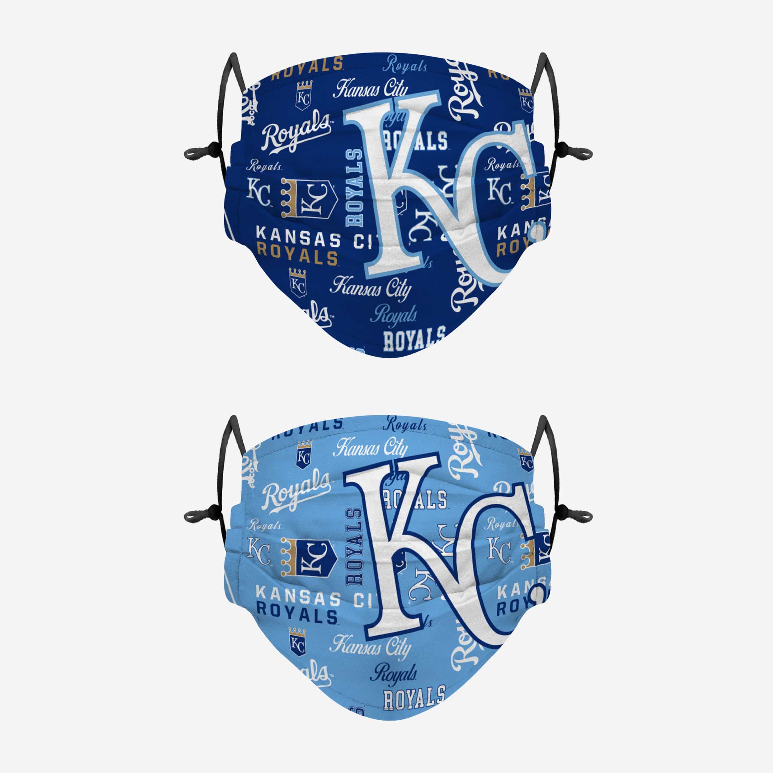 Get Your Kansas City Royals Logo Rush 2-Pack Adjustable Face Covers Now!