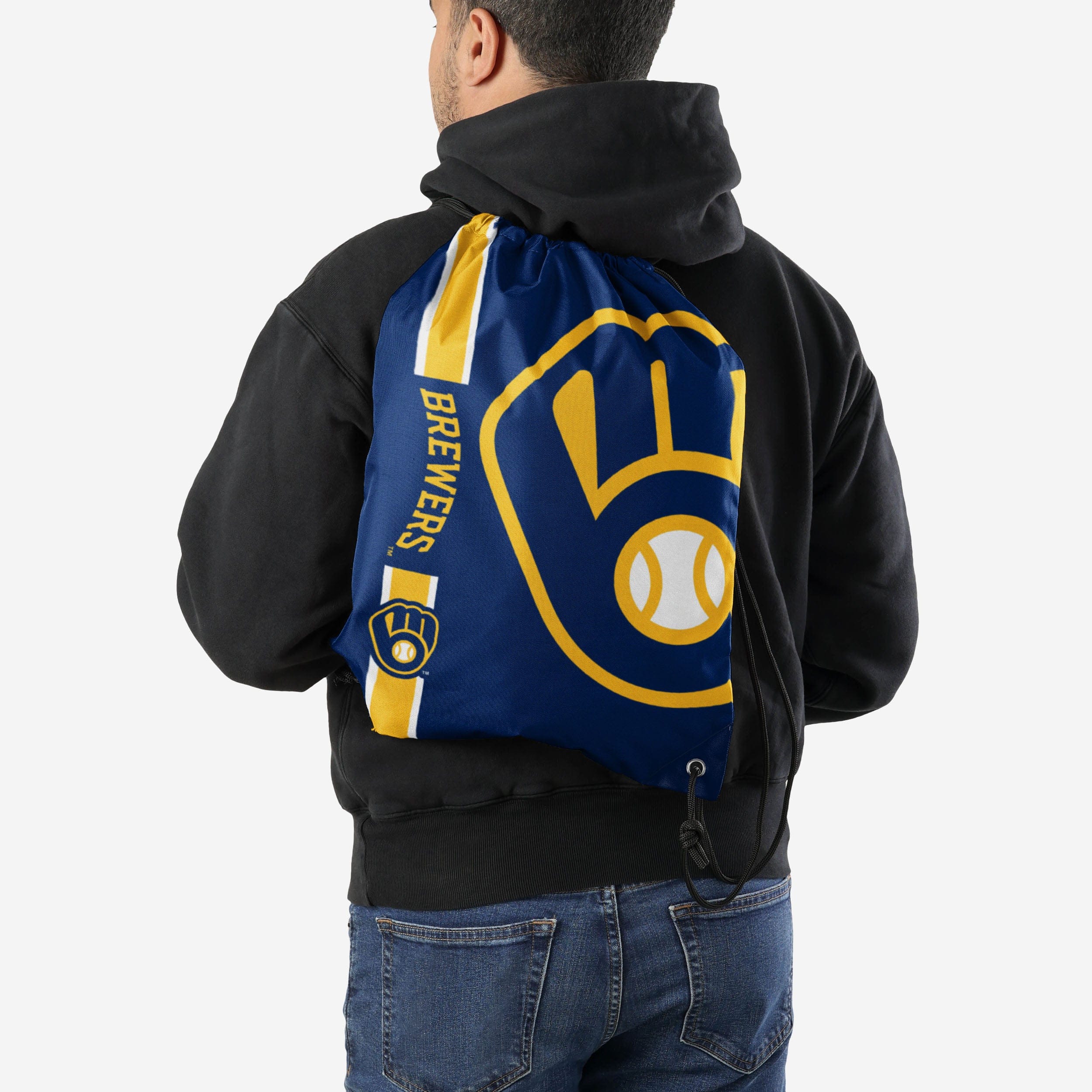 Milwaukee Brewers Big Logo Drawstring Backpack - Show Your Team Spirit!