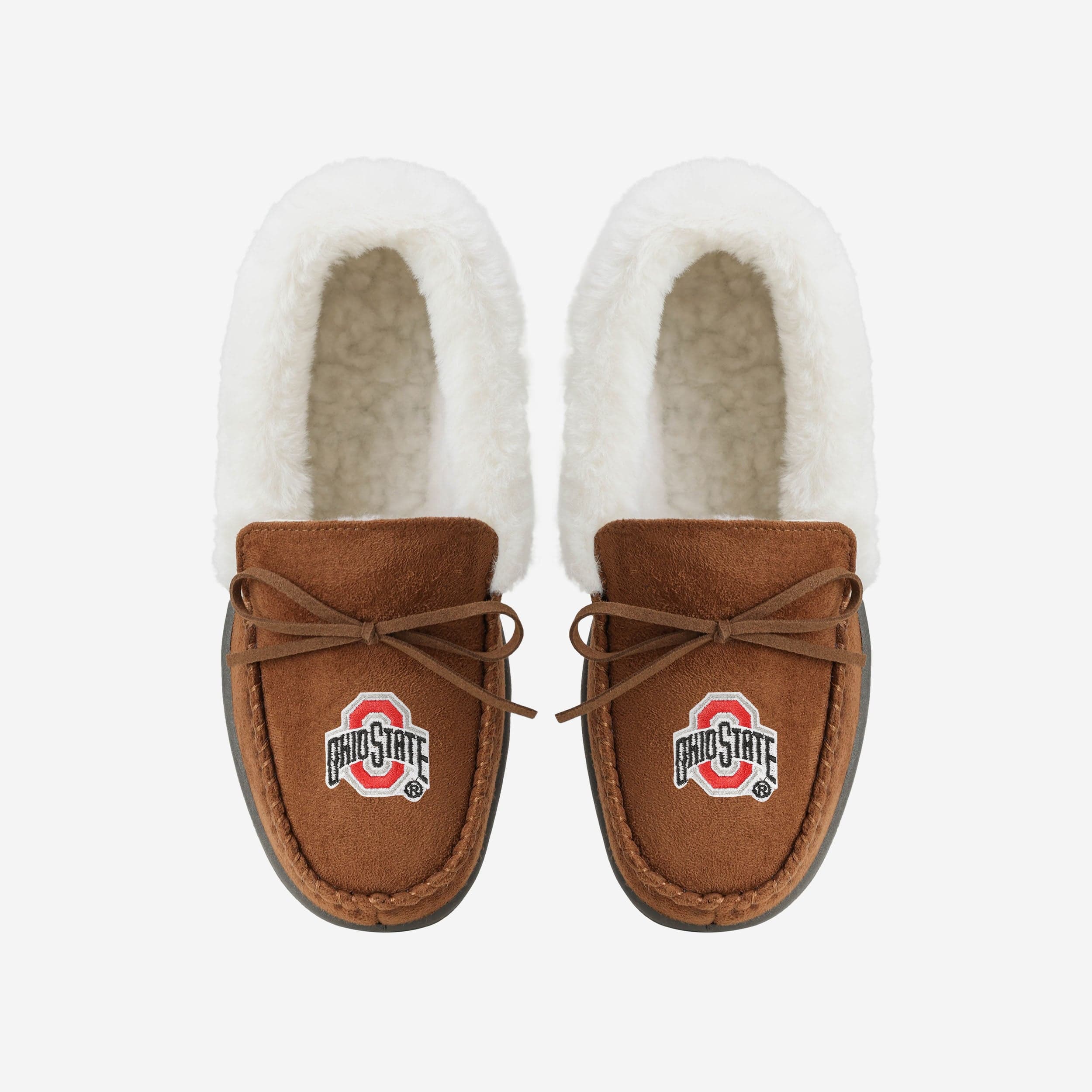 Gorgeous Ohio State Buckeyes Women's Tan Moccasin Slippers