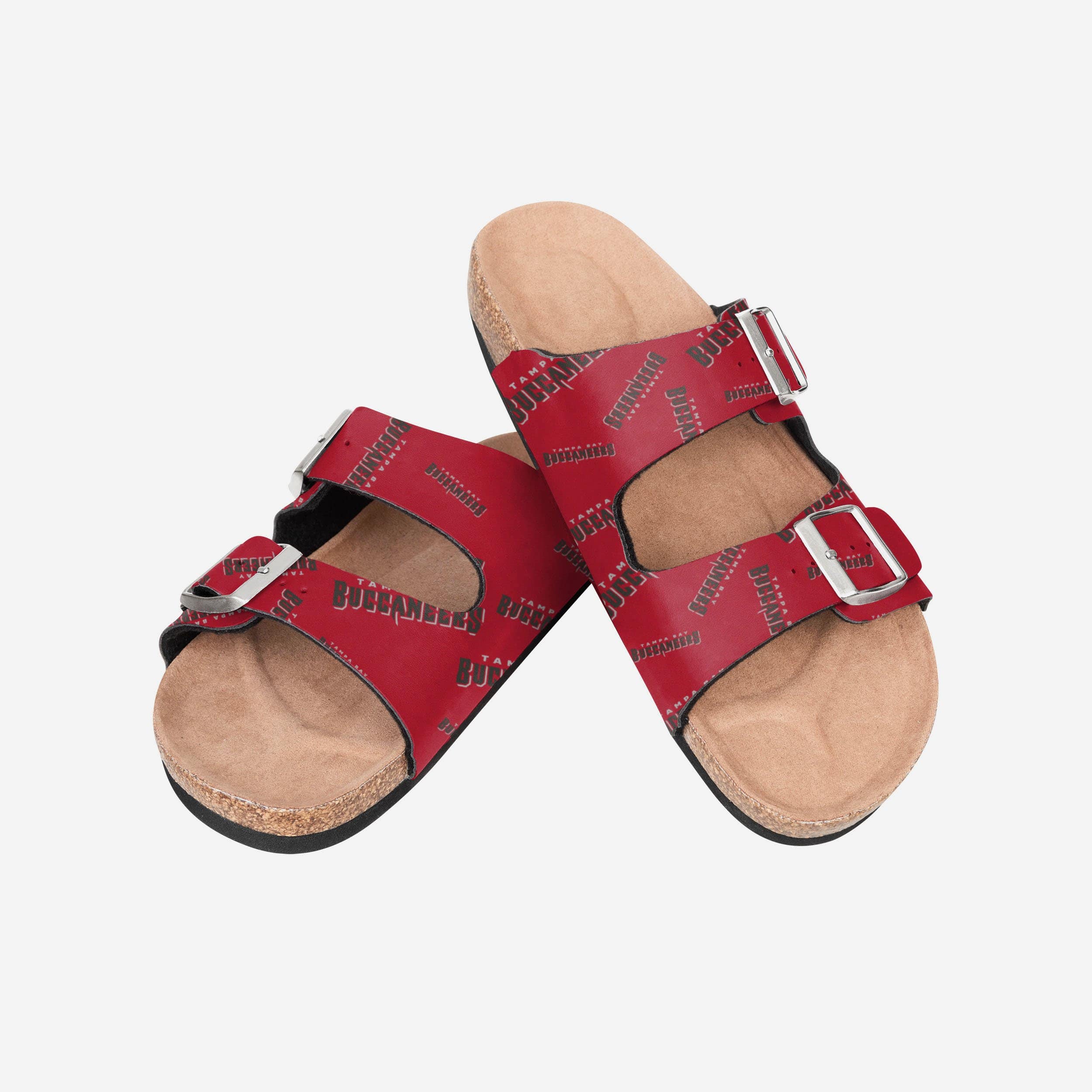 Tampa Bay Buccaneers Women's Stylish Mini Print Double Buckle Sandals