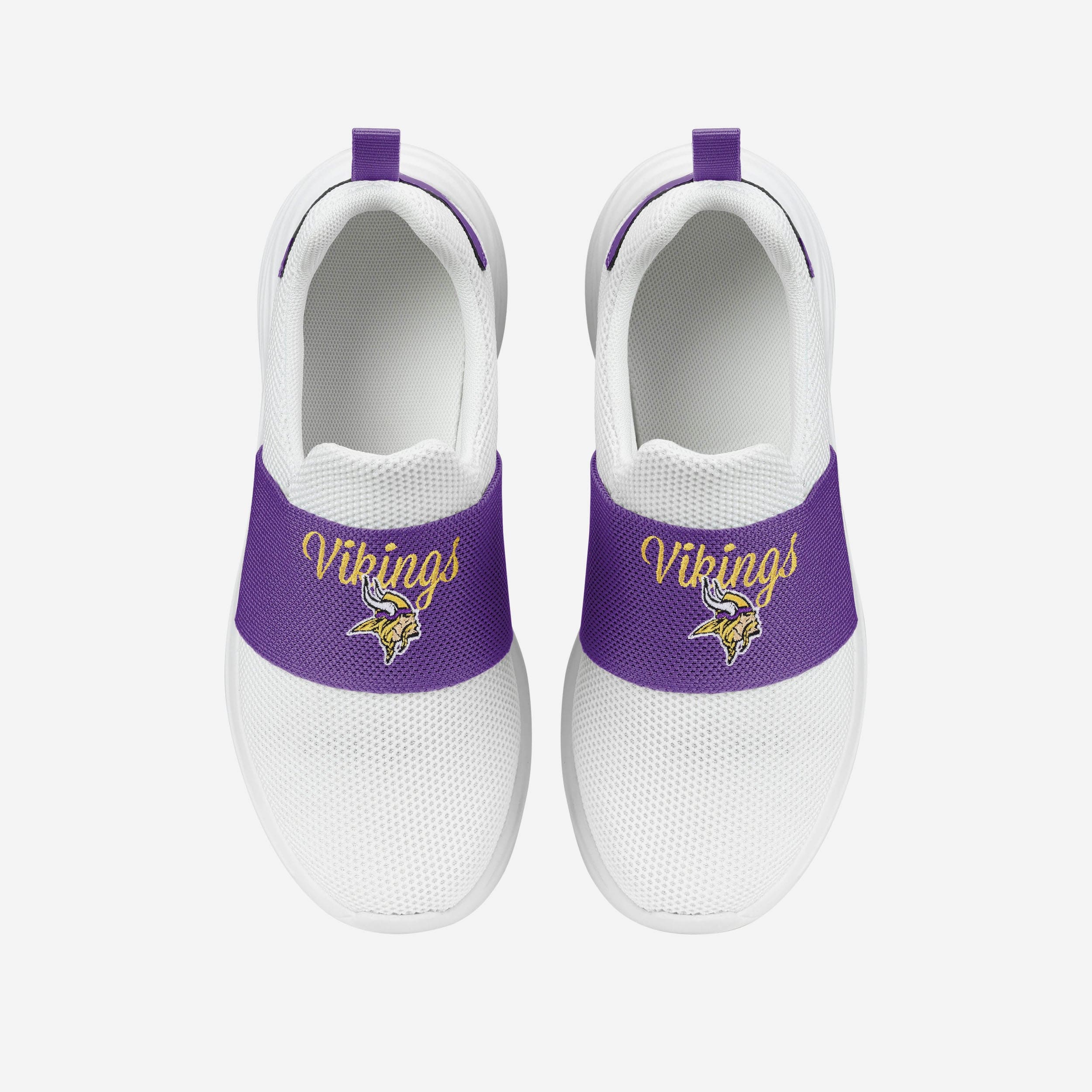 Minnesota Vikings Women's Stylish White Slip-On Sneakers