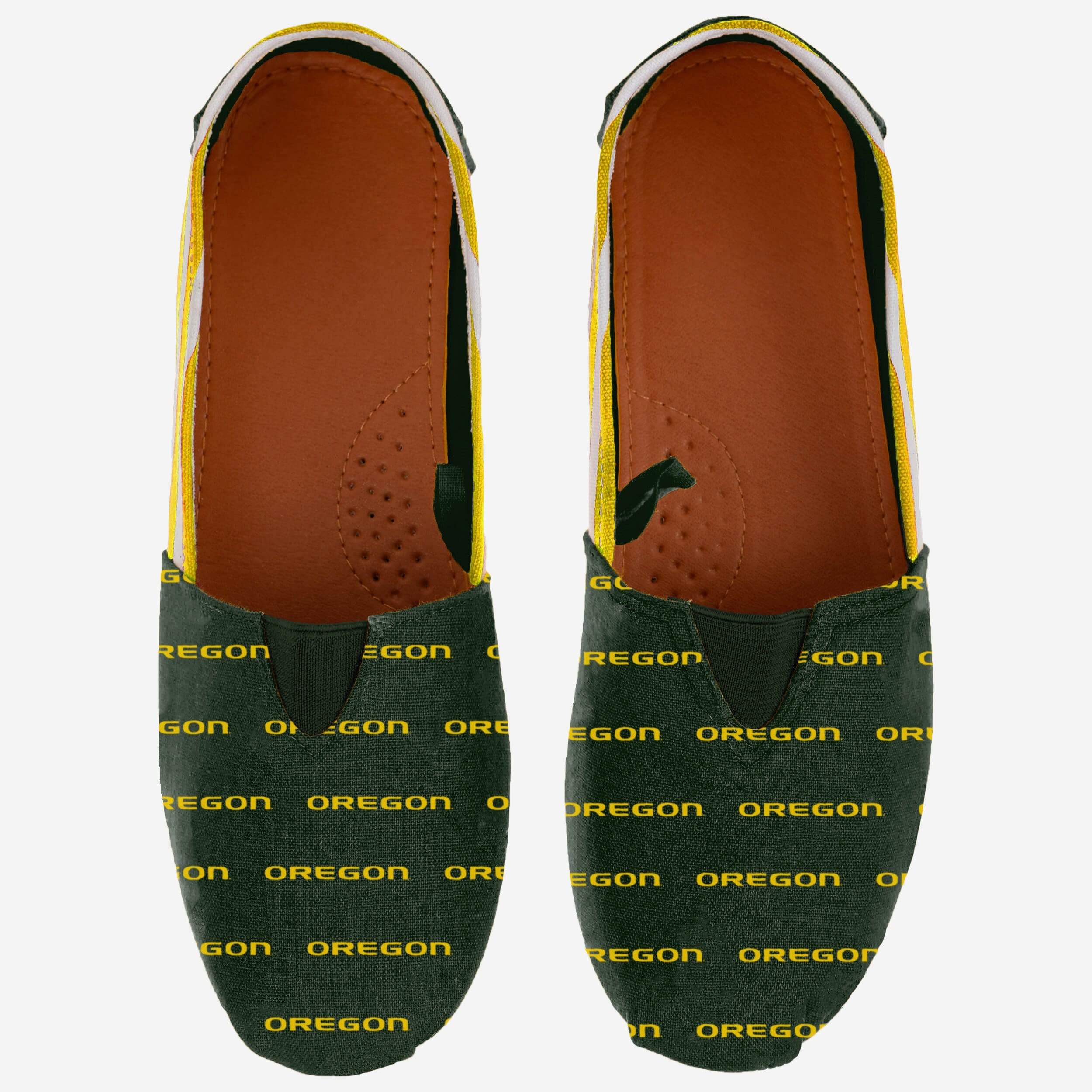 Stylish Oregon Ducks Women's Stripe Canvas Shoes - Rock Your Team Spirit!