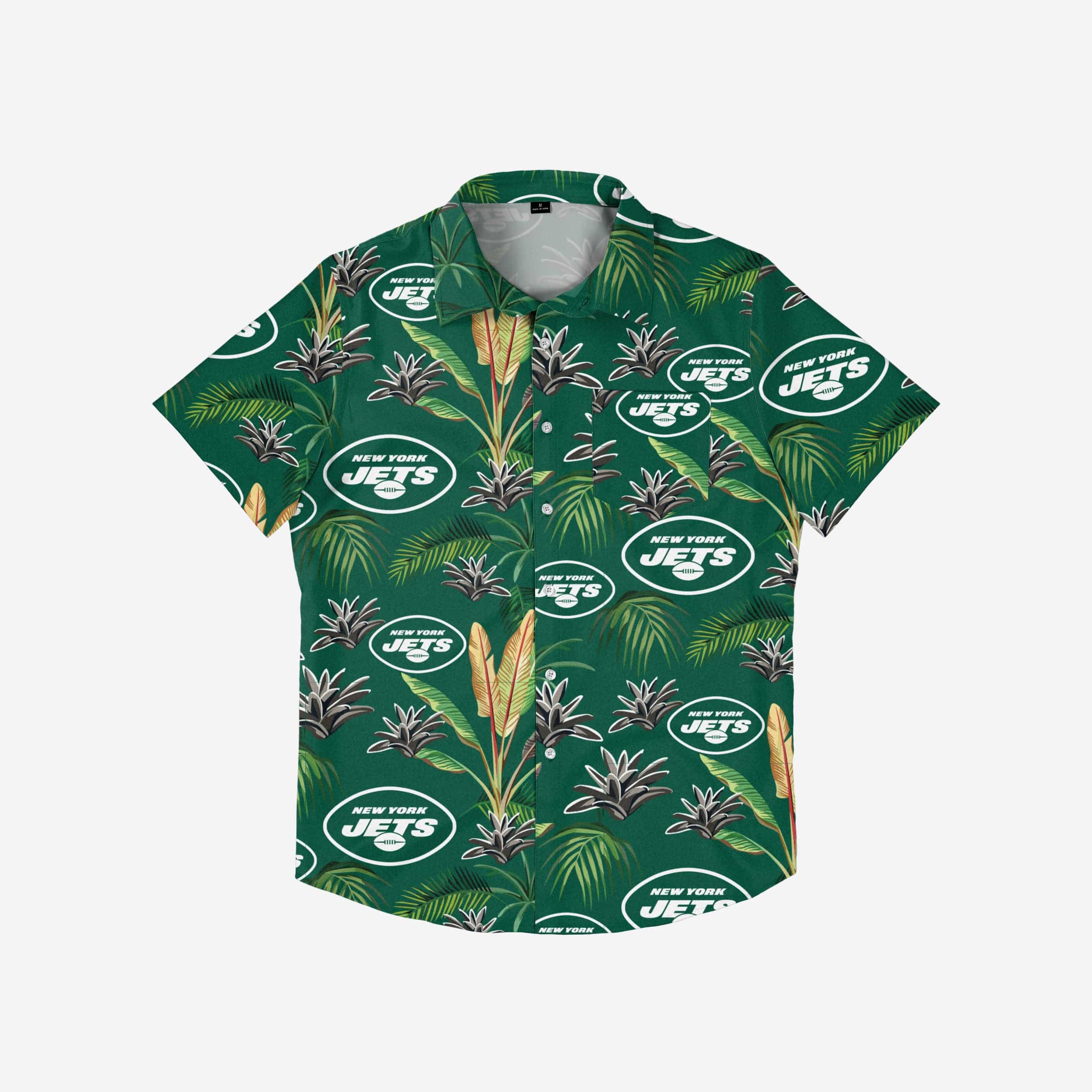 New York Jets Victory Vacation Button-Up Shirt - Show Your Team Spirit!