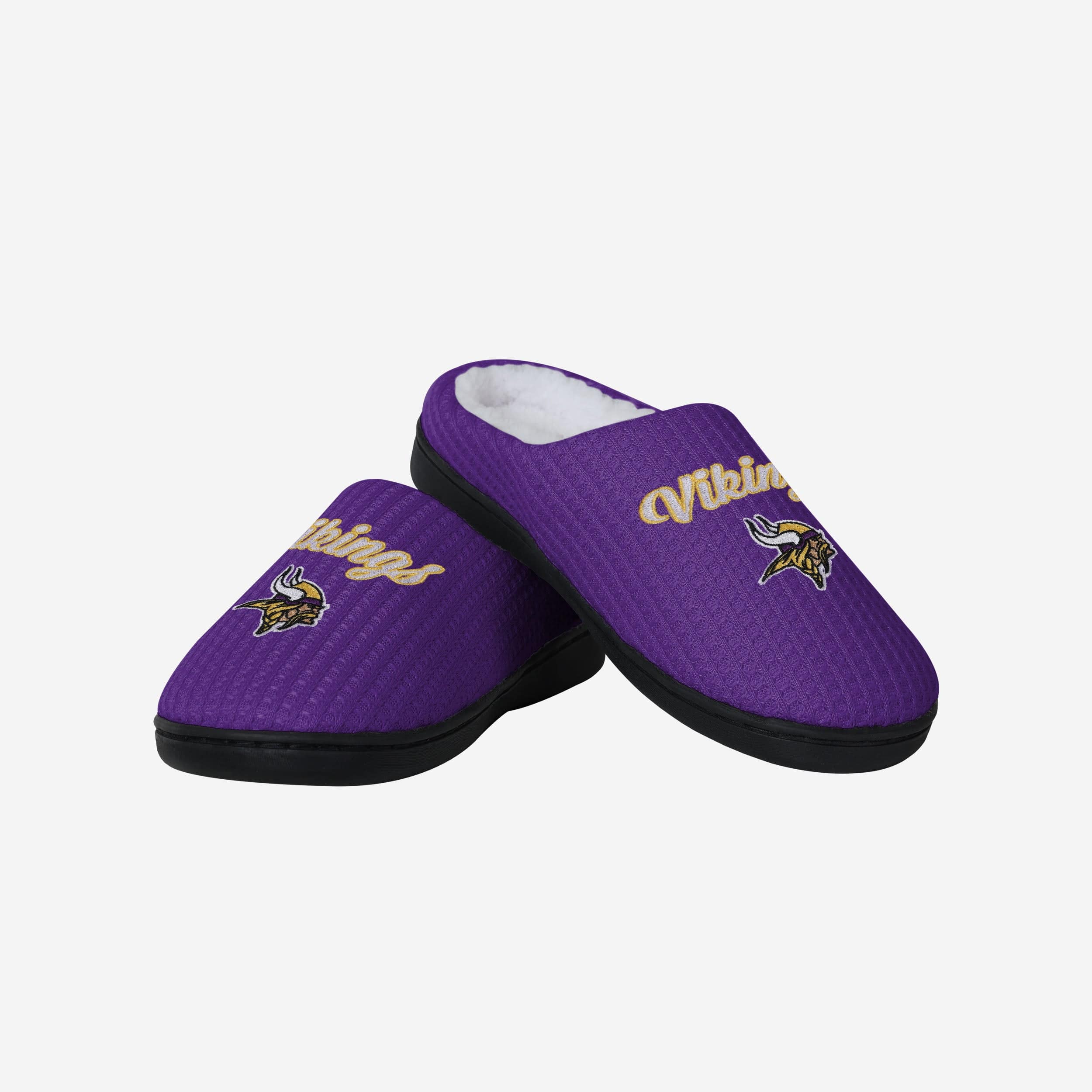 Minnesota Vikings Women's Cozy Sherpa Lined Memory Foam Slippers