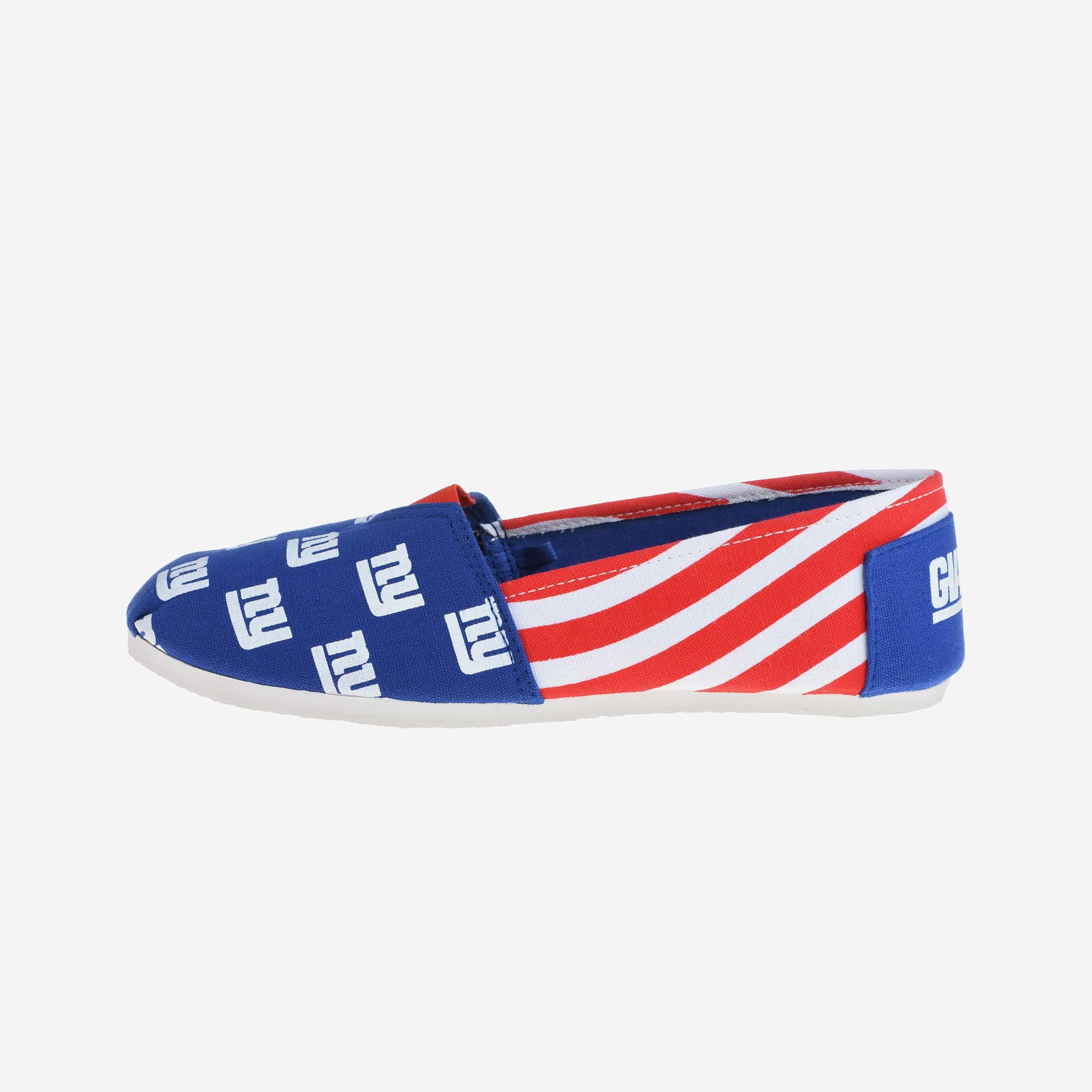 Stylish New York Giants Women's Stripe Canvas Shoes
