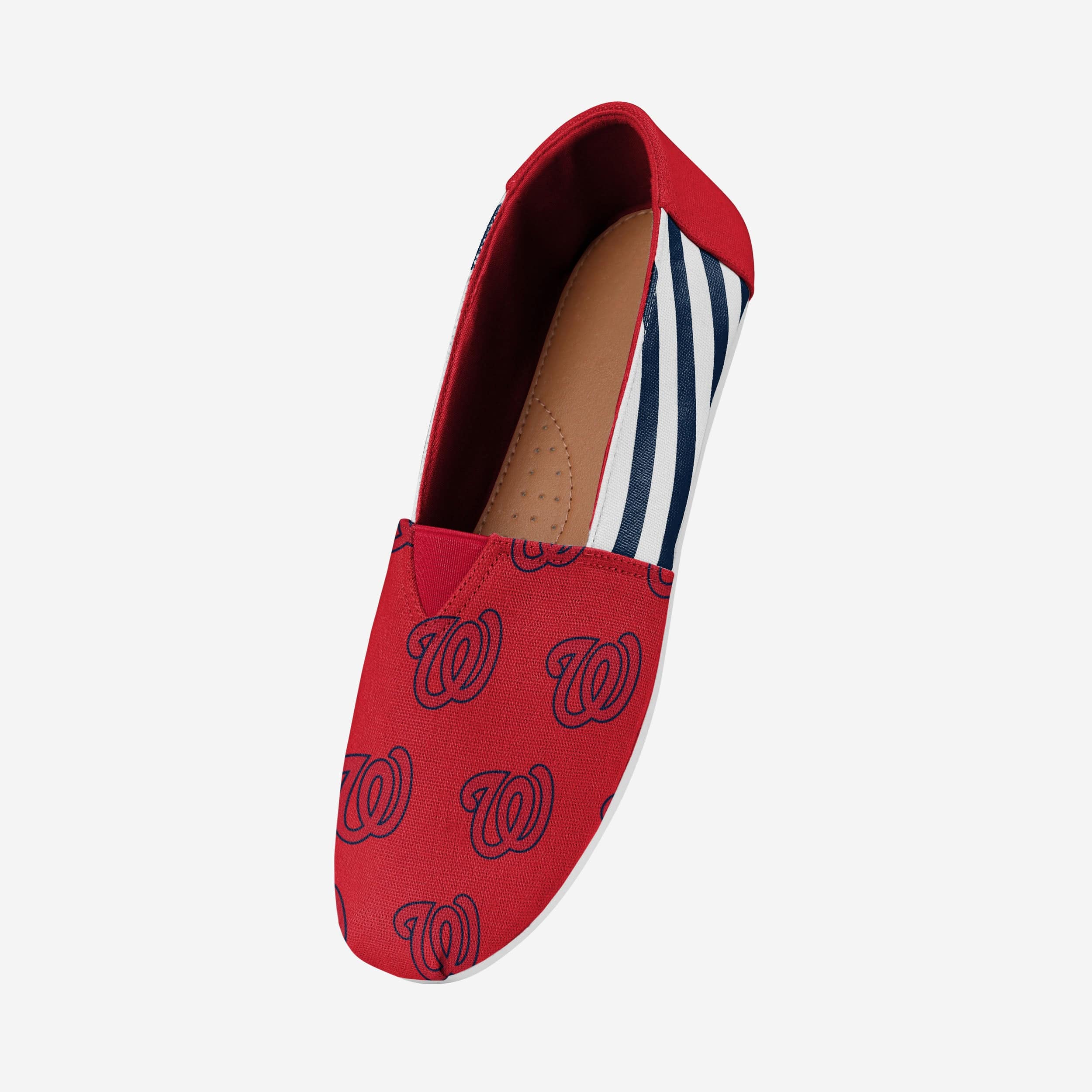 Washington Nationals Stylish Women's Stripe Canvas Shoes - Show Your Team Spirit!