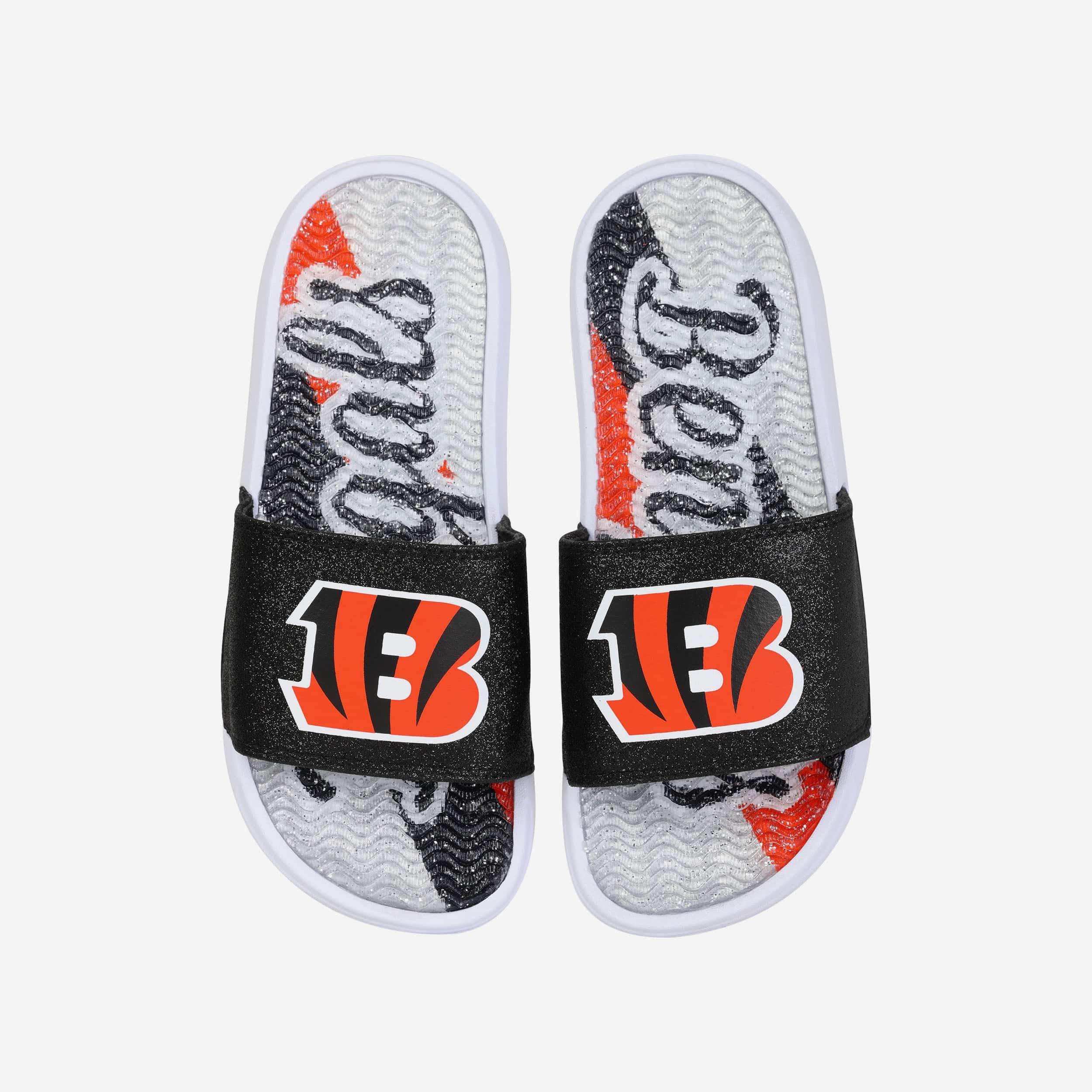 Sparkling Cincinnati Bengals Women's Gel Slides - Shine with Team Spirit!