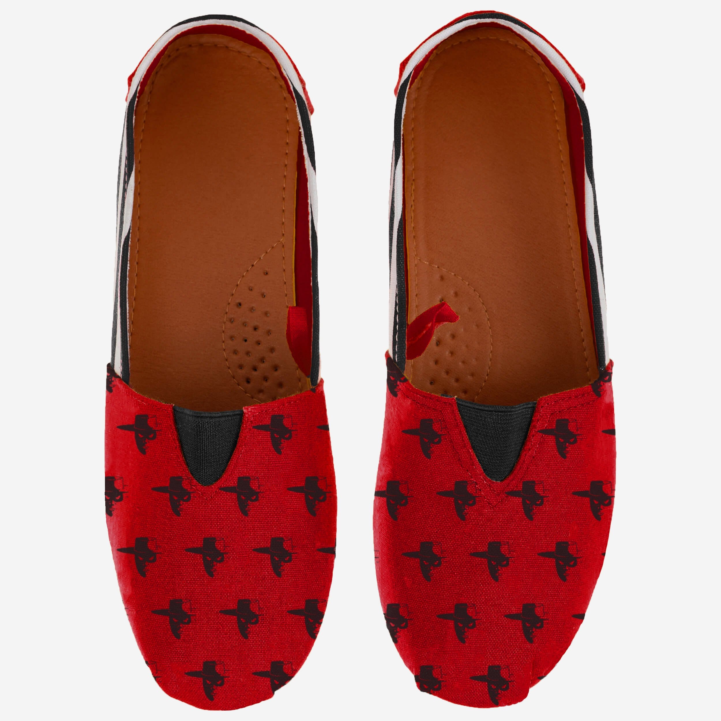 Texas Tech Red Raiders Stylish Women's Stripe Canvas Shoes - Show Your Team Spirit!
