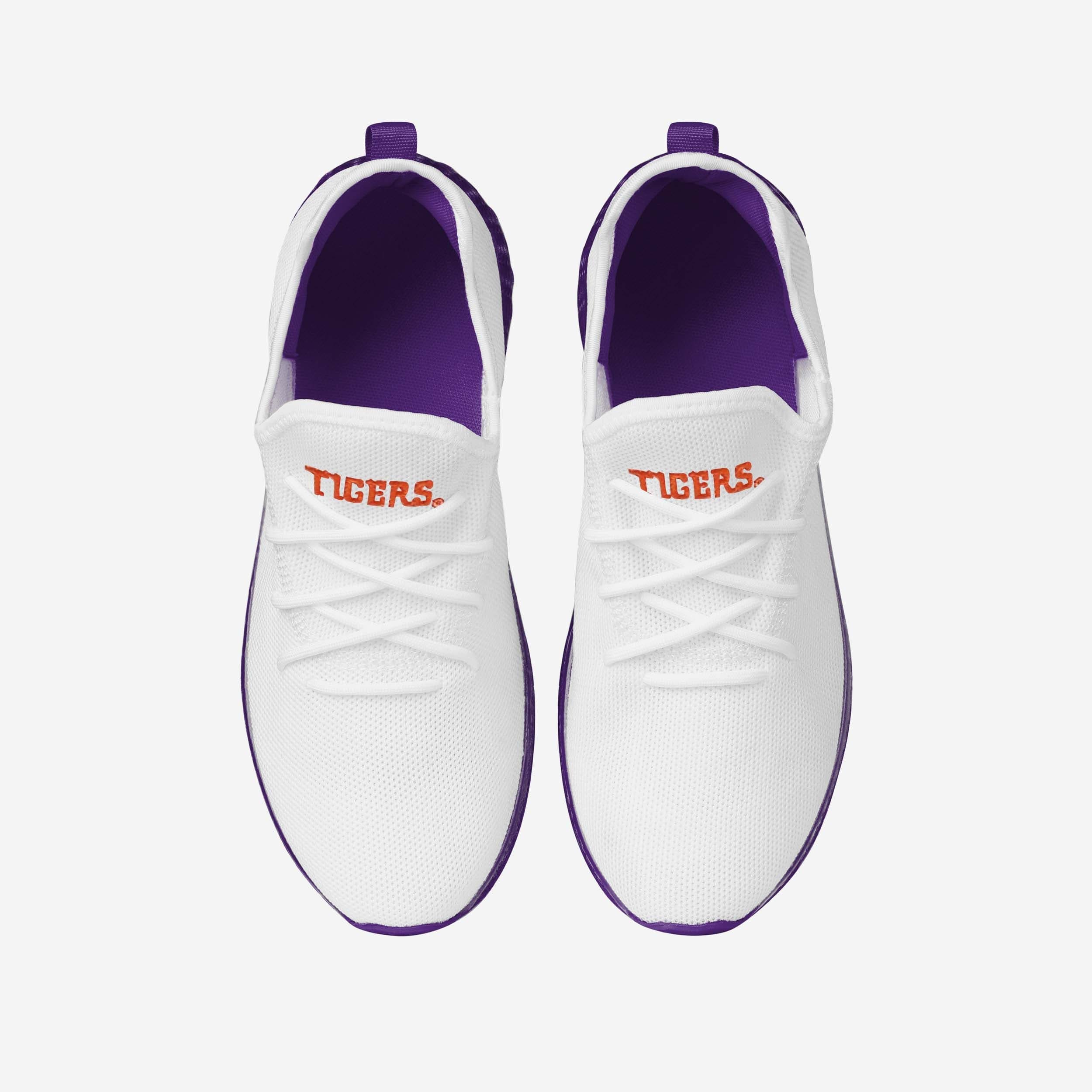 Clemson Tigers Gradient Midsole White Game-Day Sneakers
