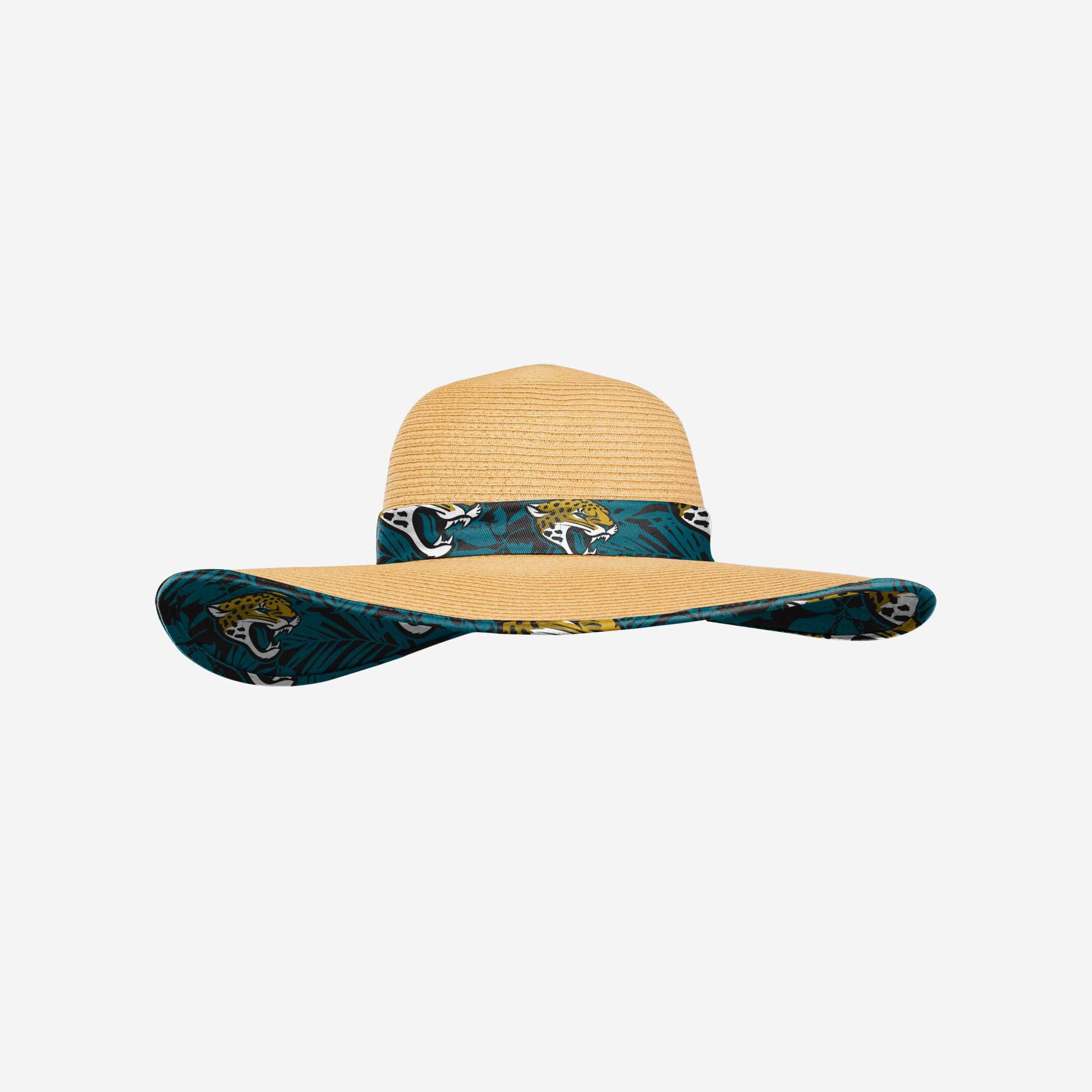 Stylish Jacksonville Jaguars Women's Floral Straw Hat for Summer Fans